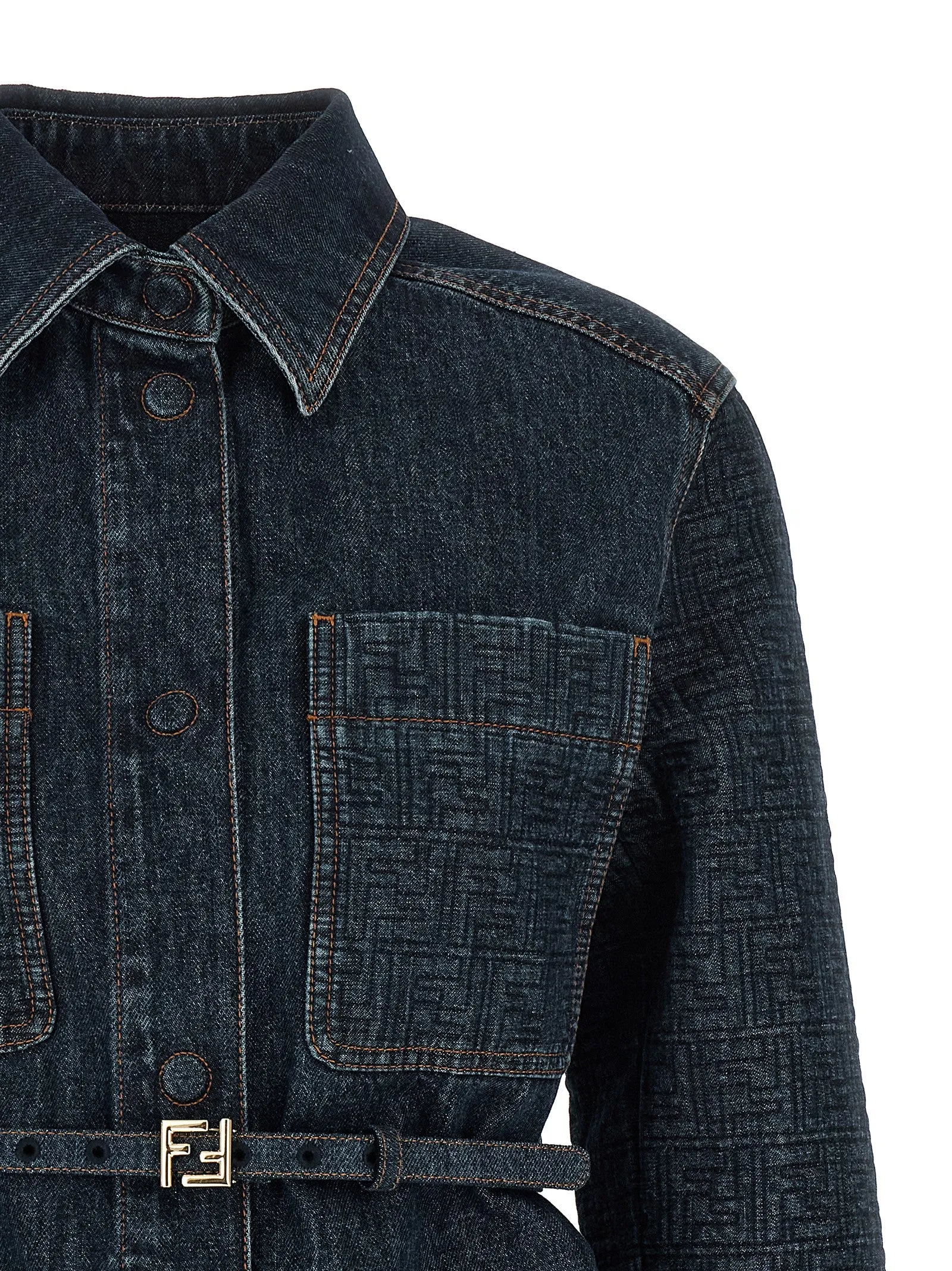 'FF' denim jacket sold by Lord & Taylor product image thumbnail 3