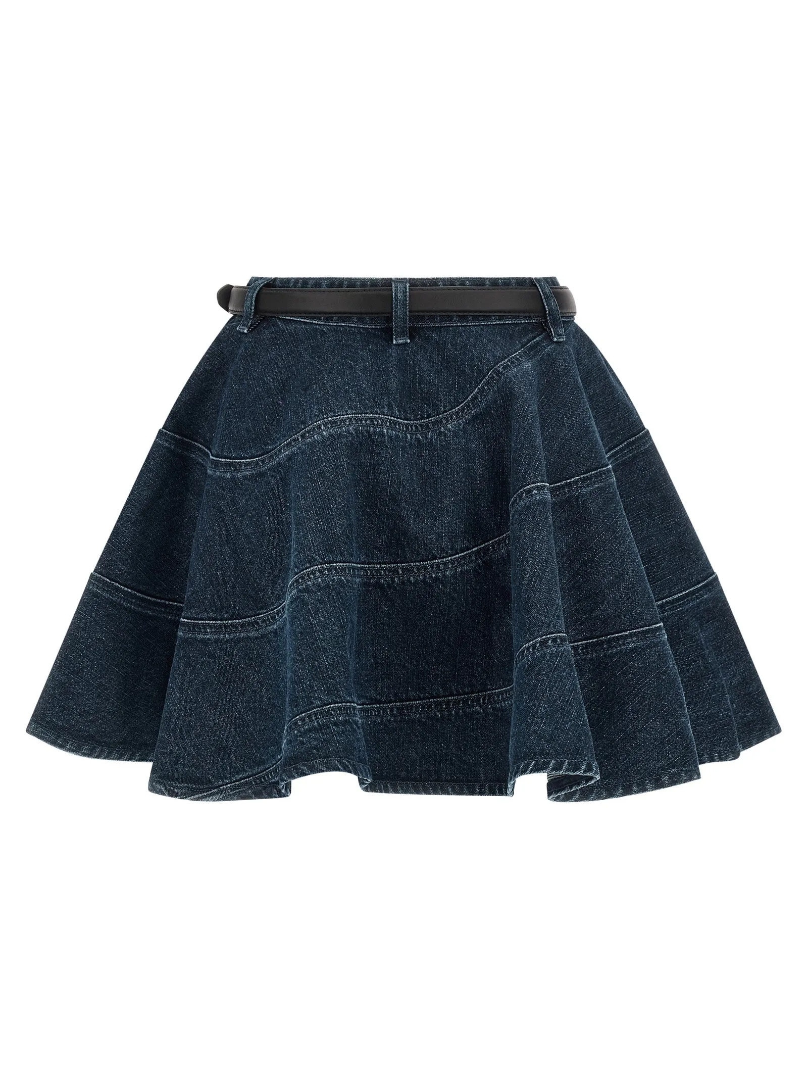 'Flared Denim Mini' skirt sold by Lord & Taylor product image thumbnail 2