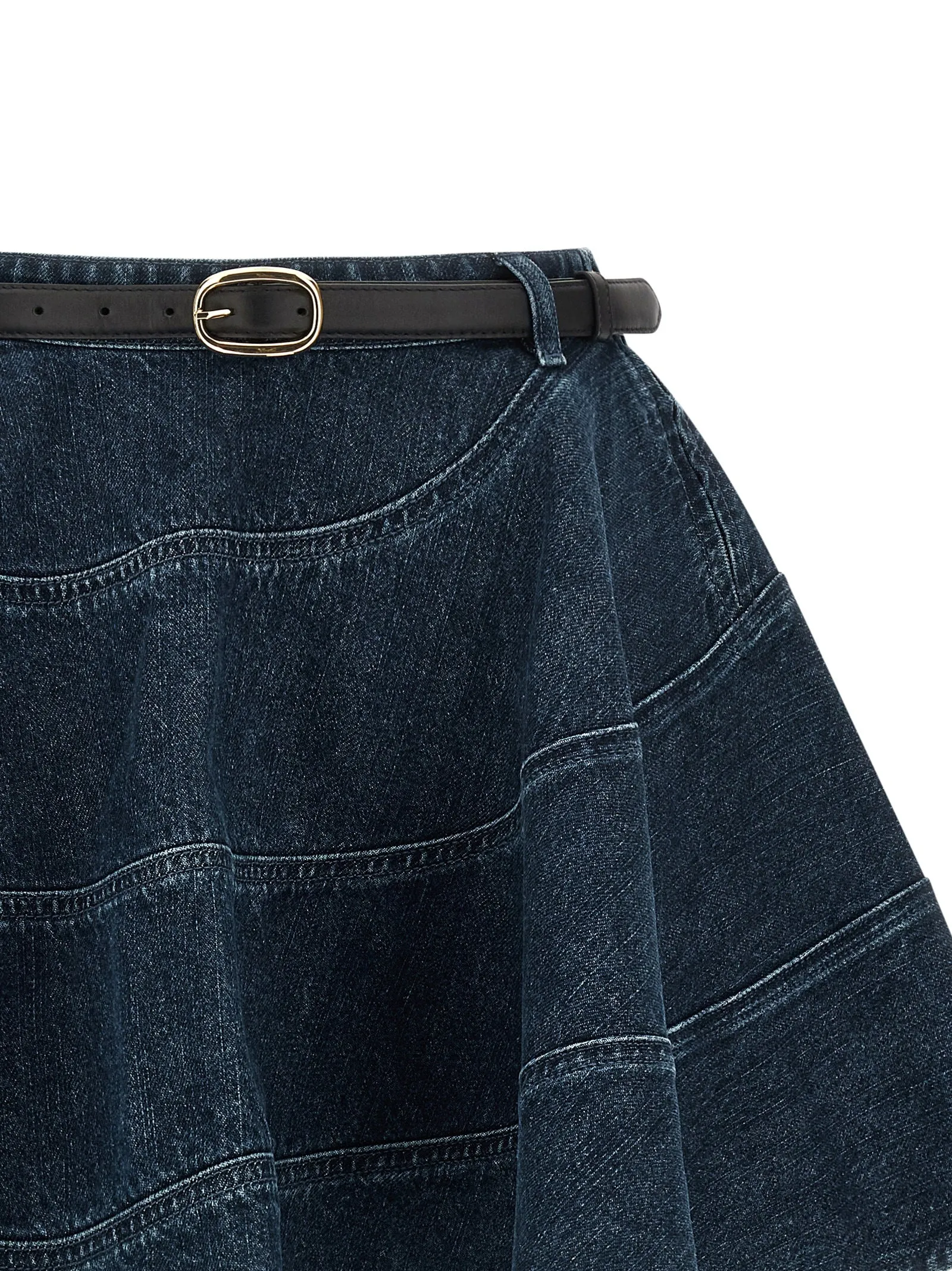 'Flared Denim Mini' skirt sold by Lord & Taylor product image thumbnail 3