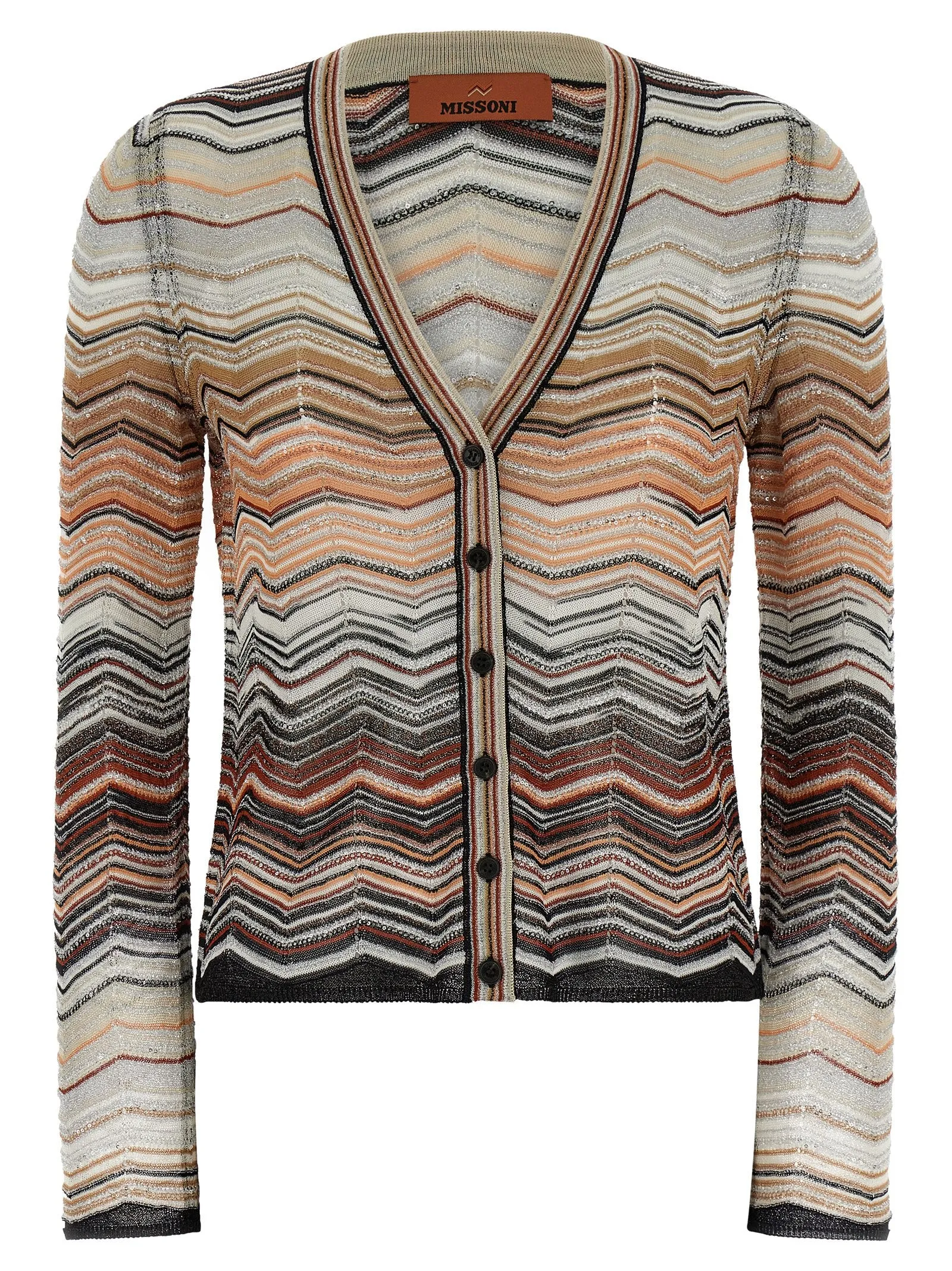 Chevron lamé cardigan sold by Lord & Taylor