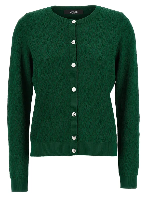 Cardigan pattern V made by Versace