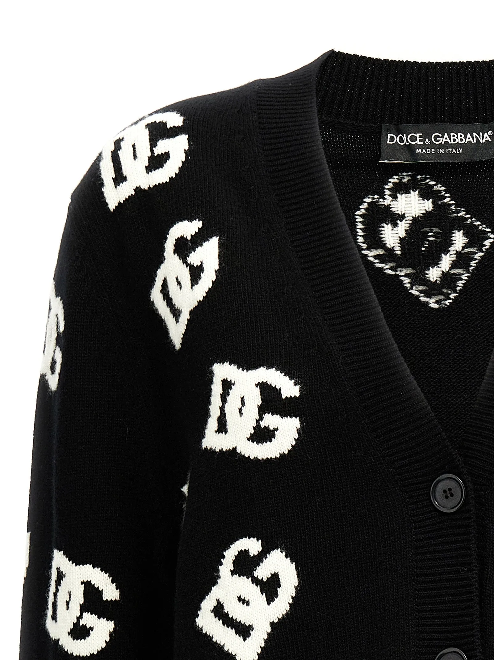 Jacquard logo cardigan sold by Lord & Taylor product image thumbnail 3