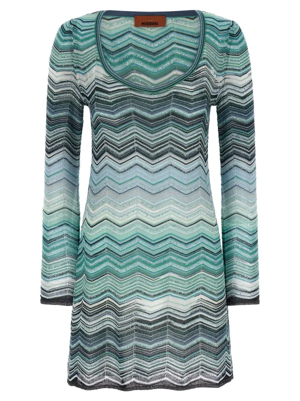 Chevron lamé dress sold by Lord & Taylor