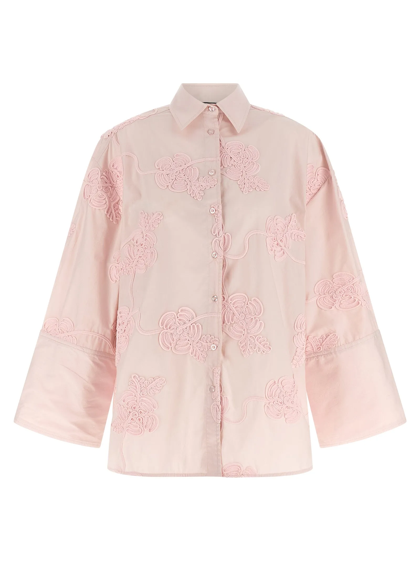 Floral embroidery shirt sold by Lord & Taylor