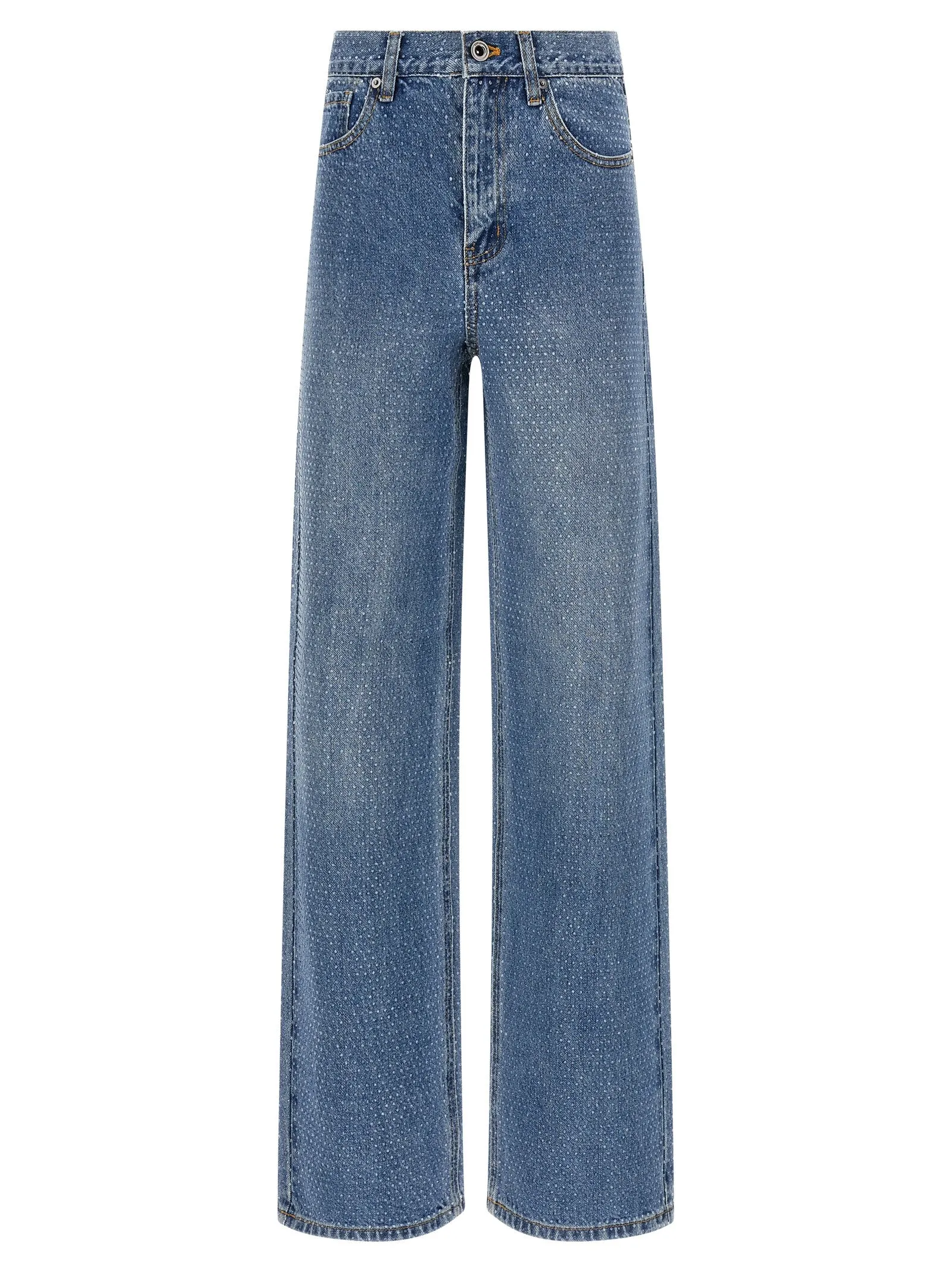 'Rhinestone Denim Straight Leg' jeans sold by Lord & Taylor
