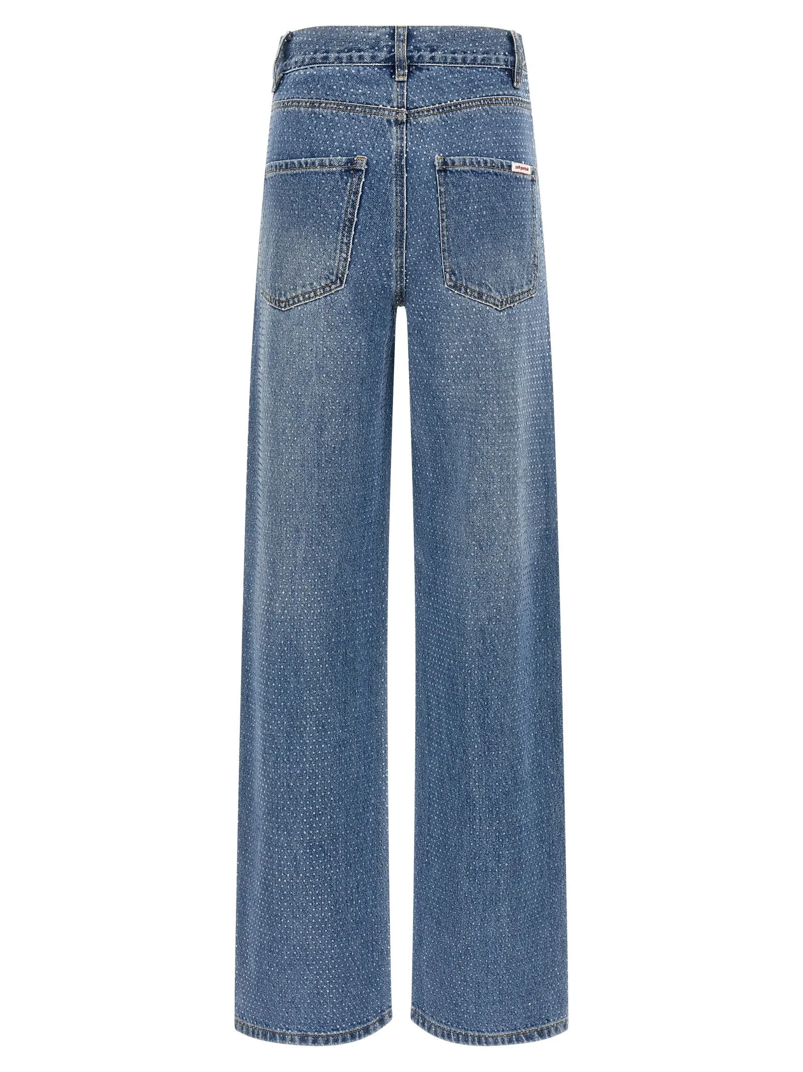 'Rhinestone Denim Straight Leg' jeans sold by Lord & Taylor product image thumbnail 2