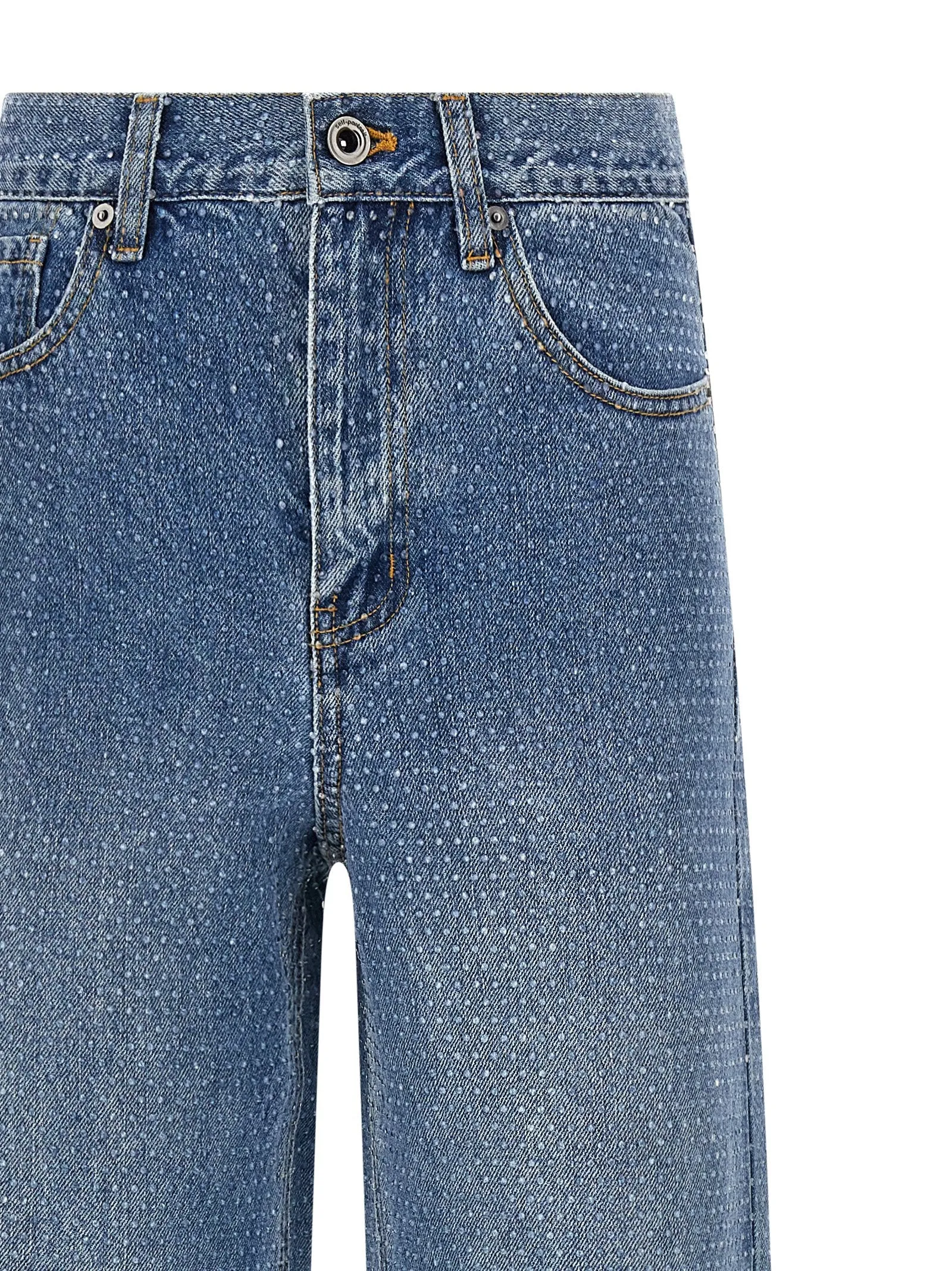 'Rhinestone Denim Straight Leg' jeans sold by Lord & Taylor product image thumbnail 3