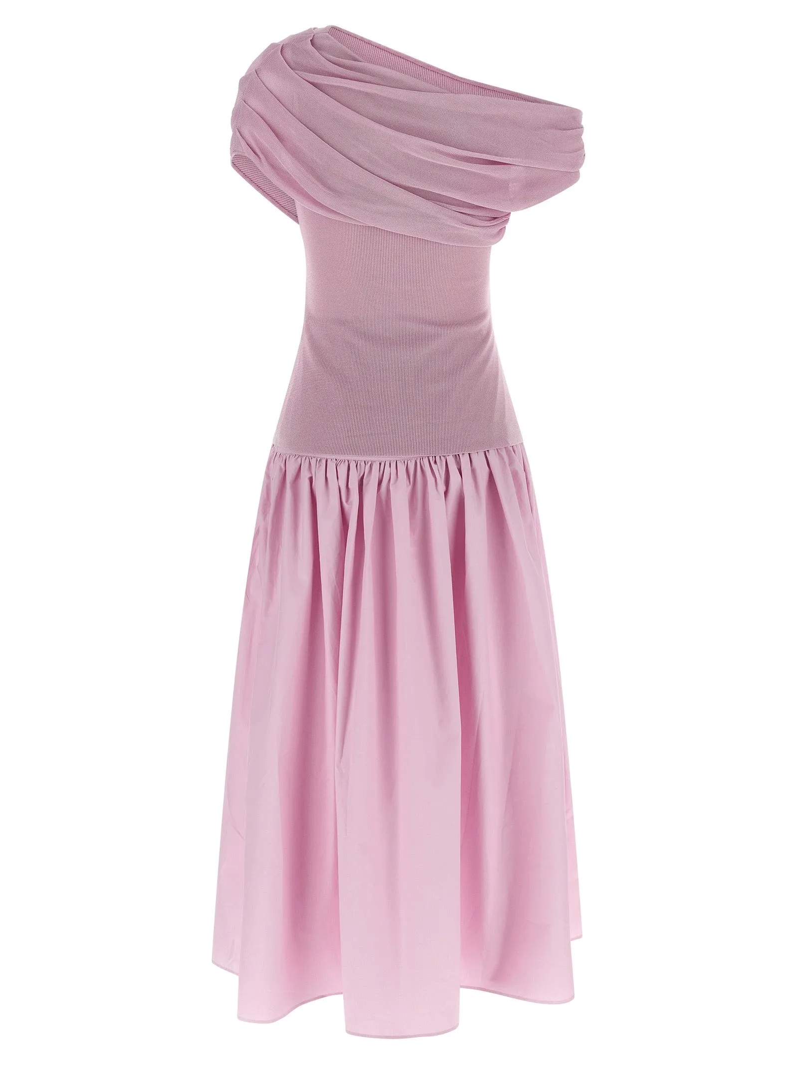 'Pink Cotton Draped Knit Midi' dress sold by Lord & Taylor product image thumbnail 2