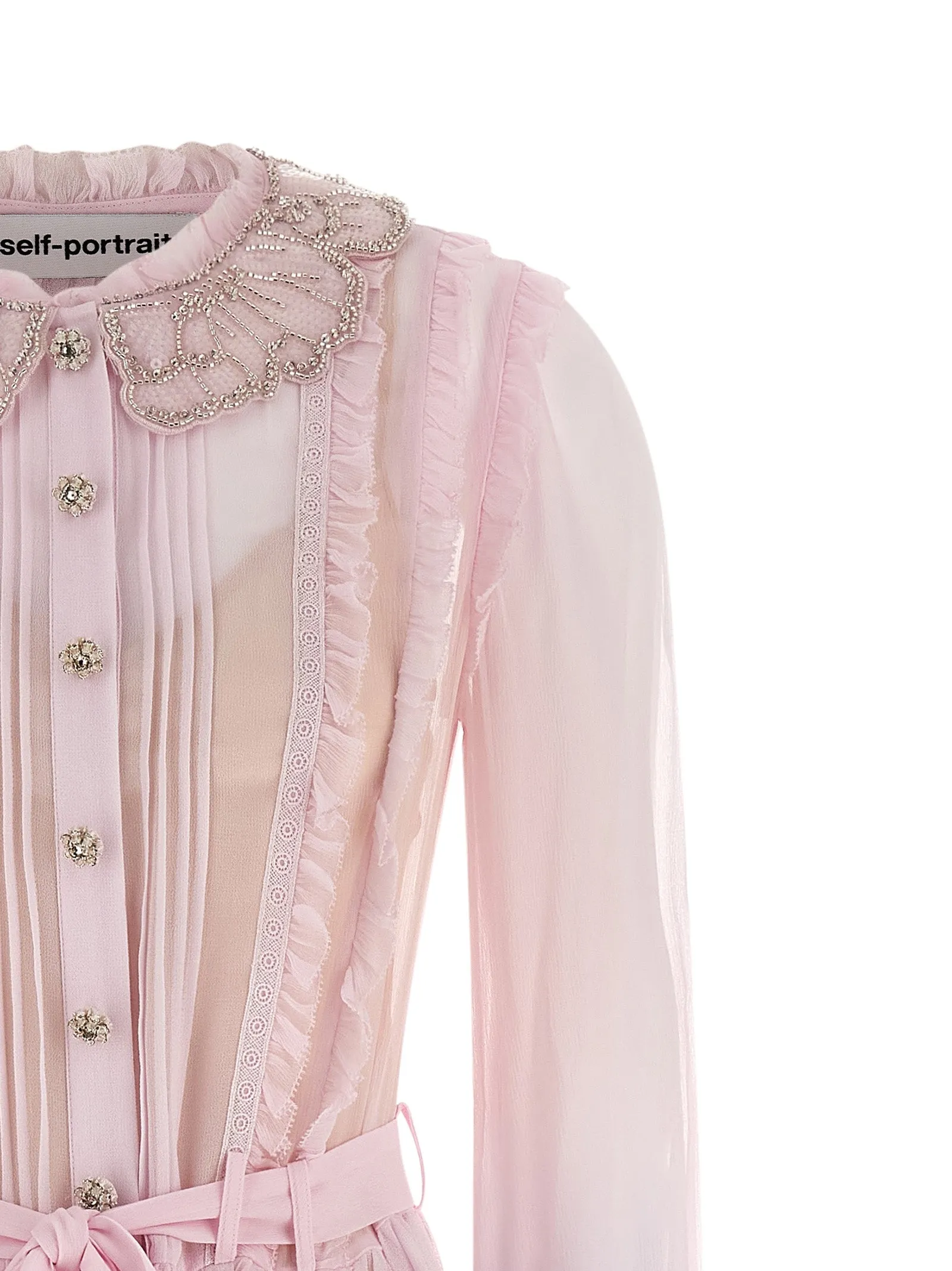 'Pink Pleated Georgette Midi' dresses sold by Lord & Taylor product image thumbnail 3