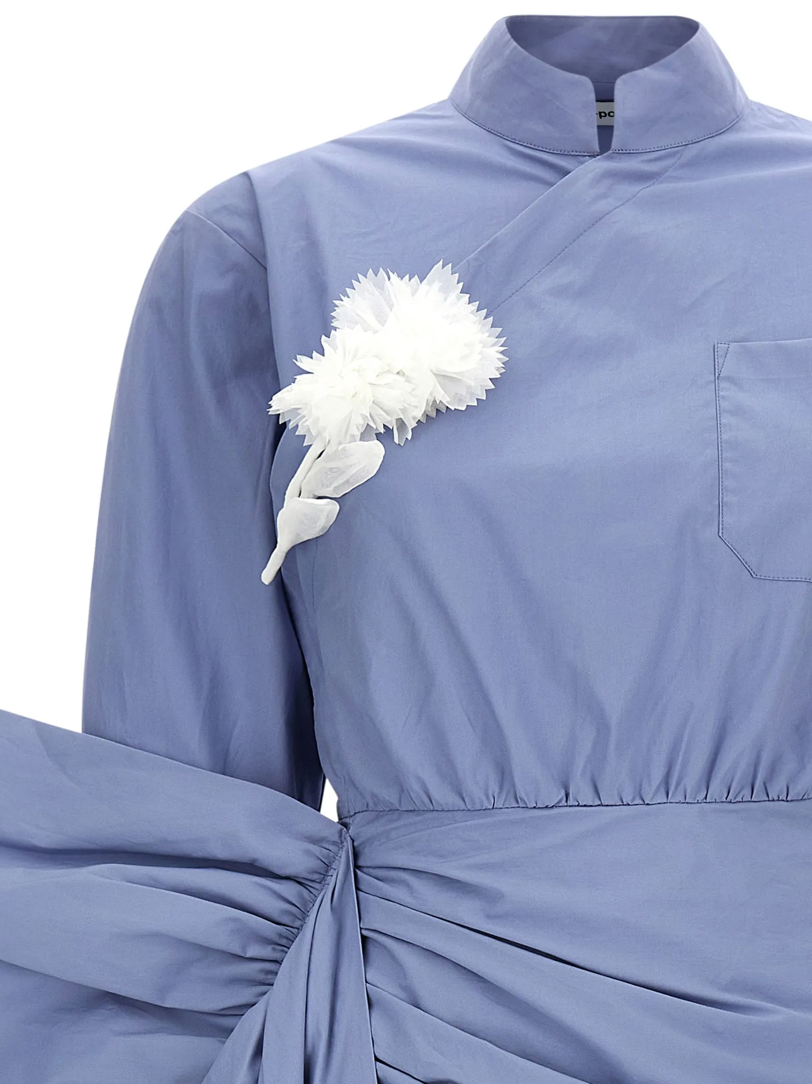 'Blue Cotton Tie Side Mini' dress sold by Lord & Taylor product image thumbnail 3