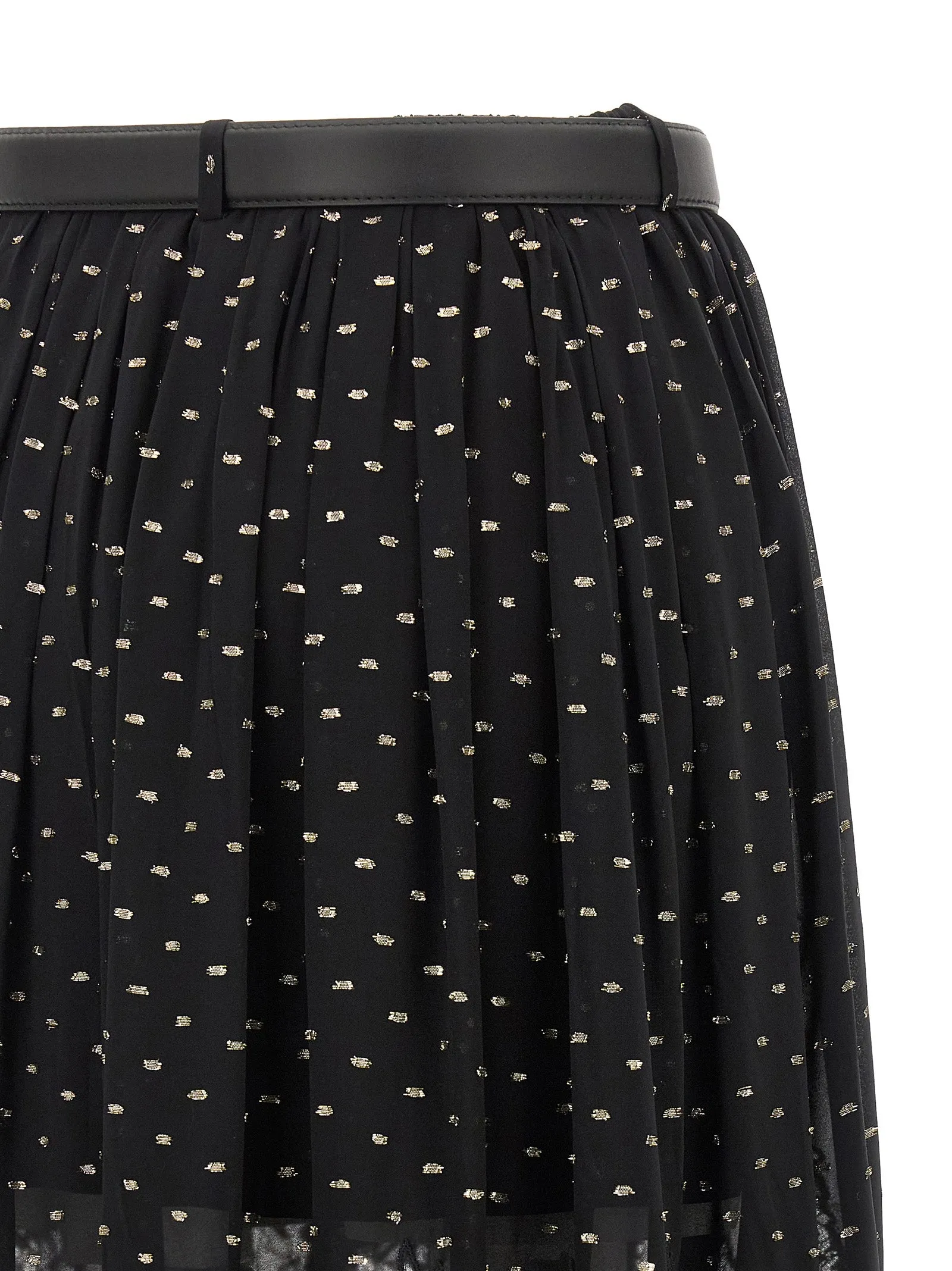 'Black And Gold Chiffon Lace Maxi' skirt sold by Lord & Taylor product image thumbnail 4