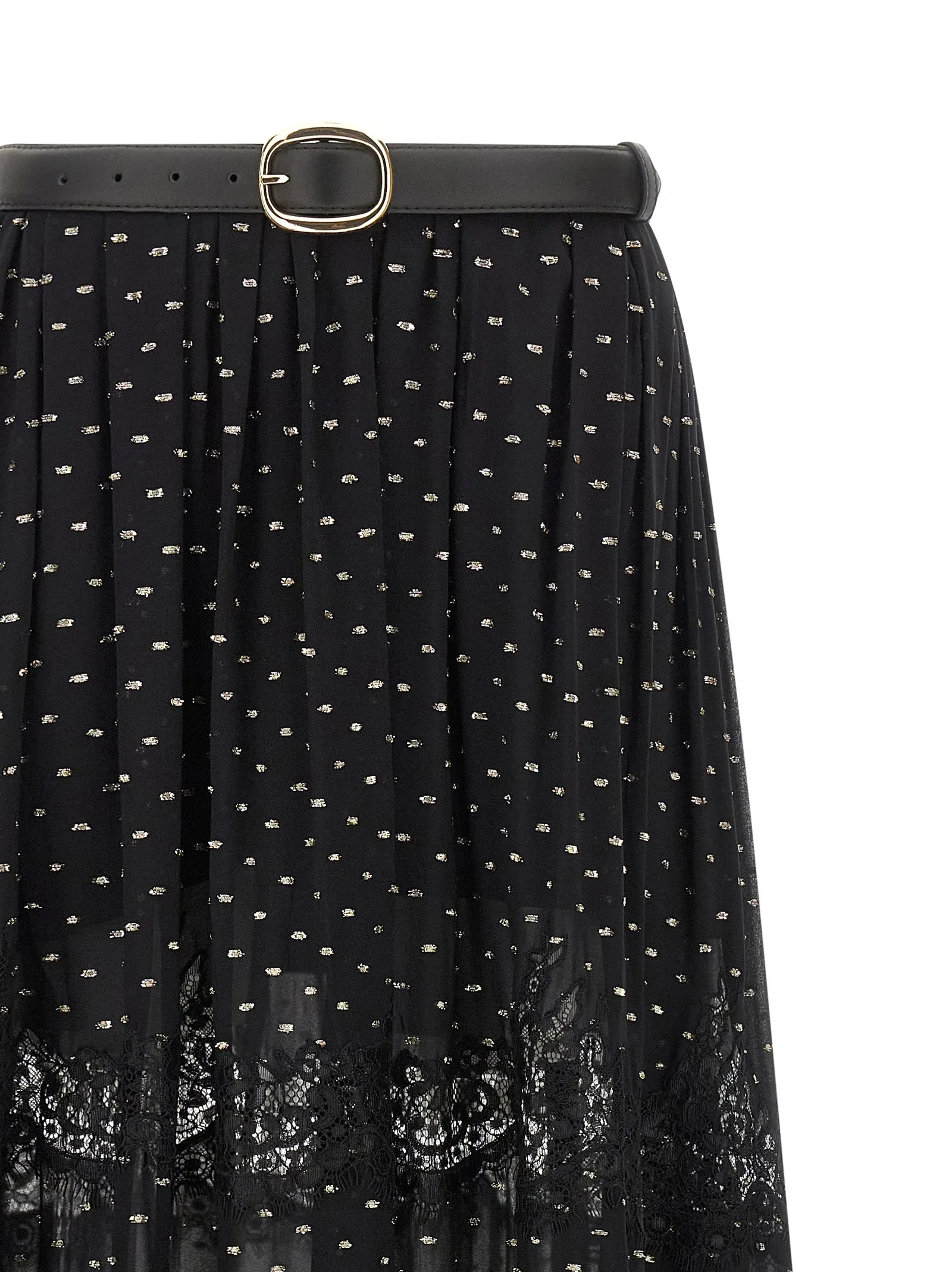 'Black And Gold Chiffon Lace Maxi' skirt sold by Lord & Taylor product image thumbnail 3