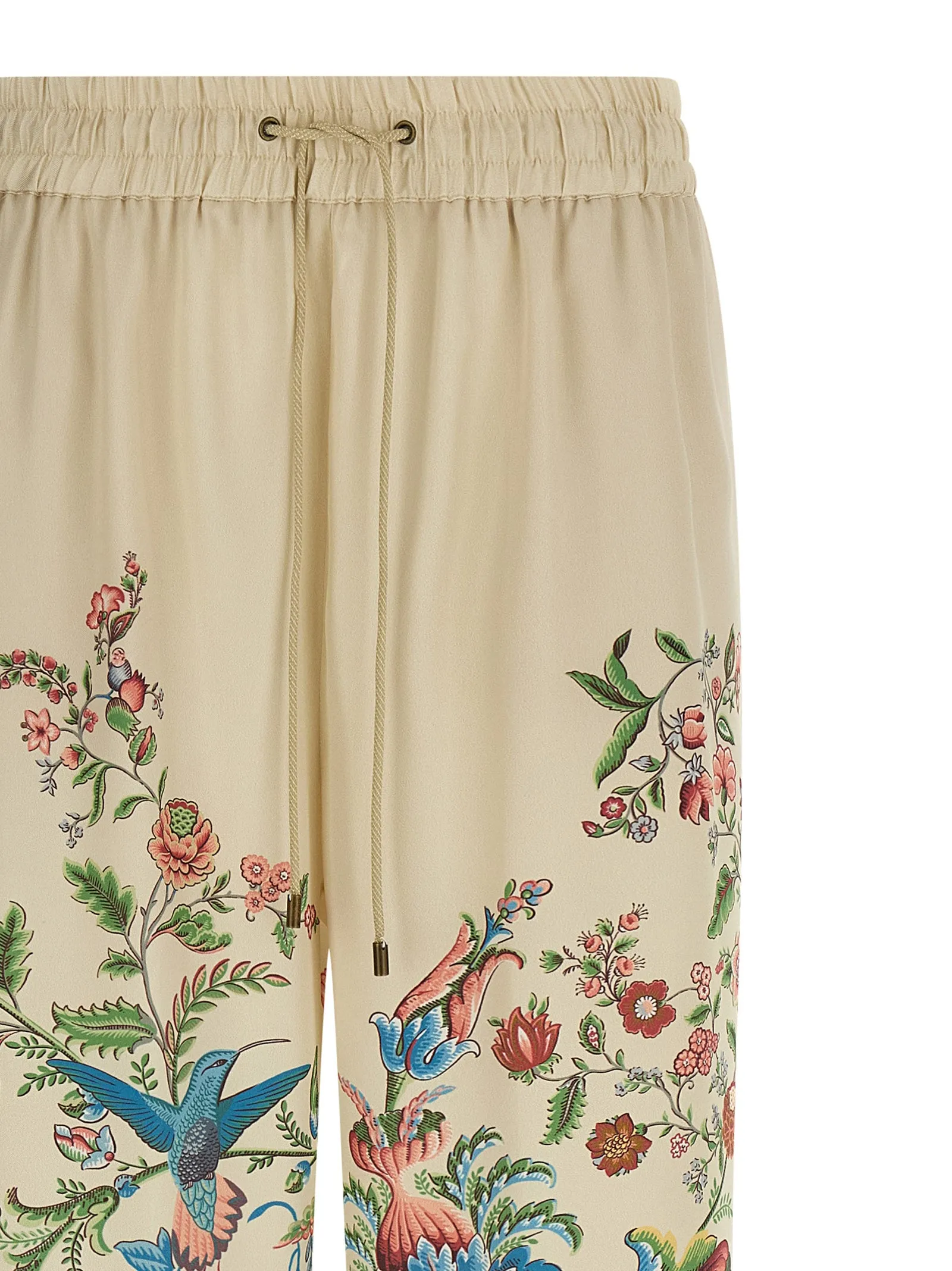Flora and fauna printed trousers sold by Lord & Taylor product image thumbnail 3