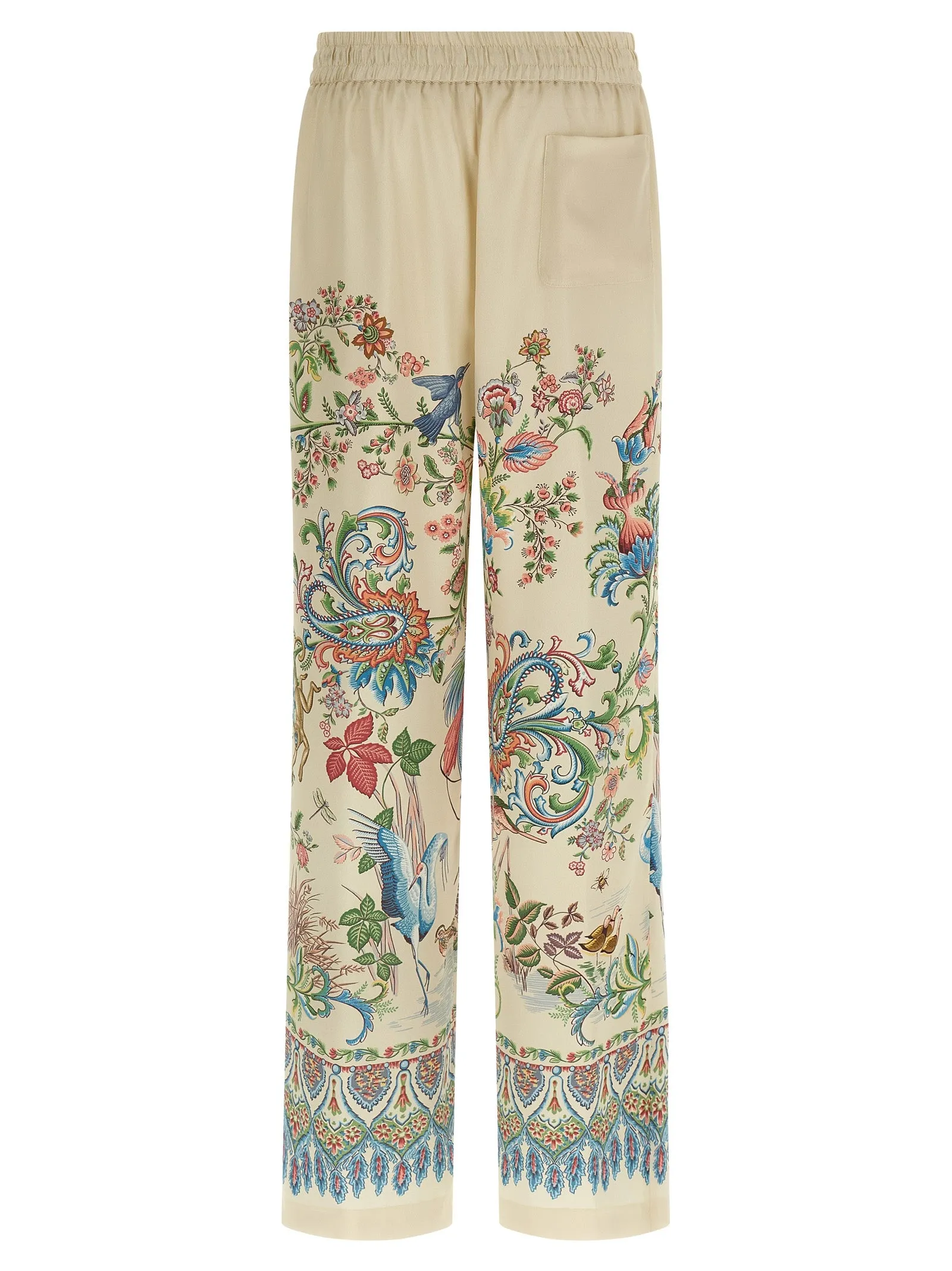 Flora and fauna printed trousers sold by Lord & Taylor product image thumbnail 2