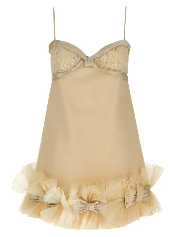 Valentino Garavani pleated ruffles dress sold by Lord & Taylor