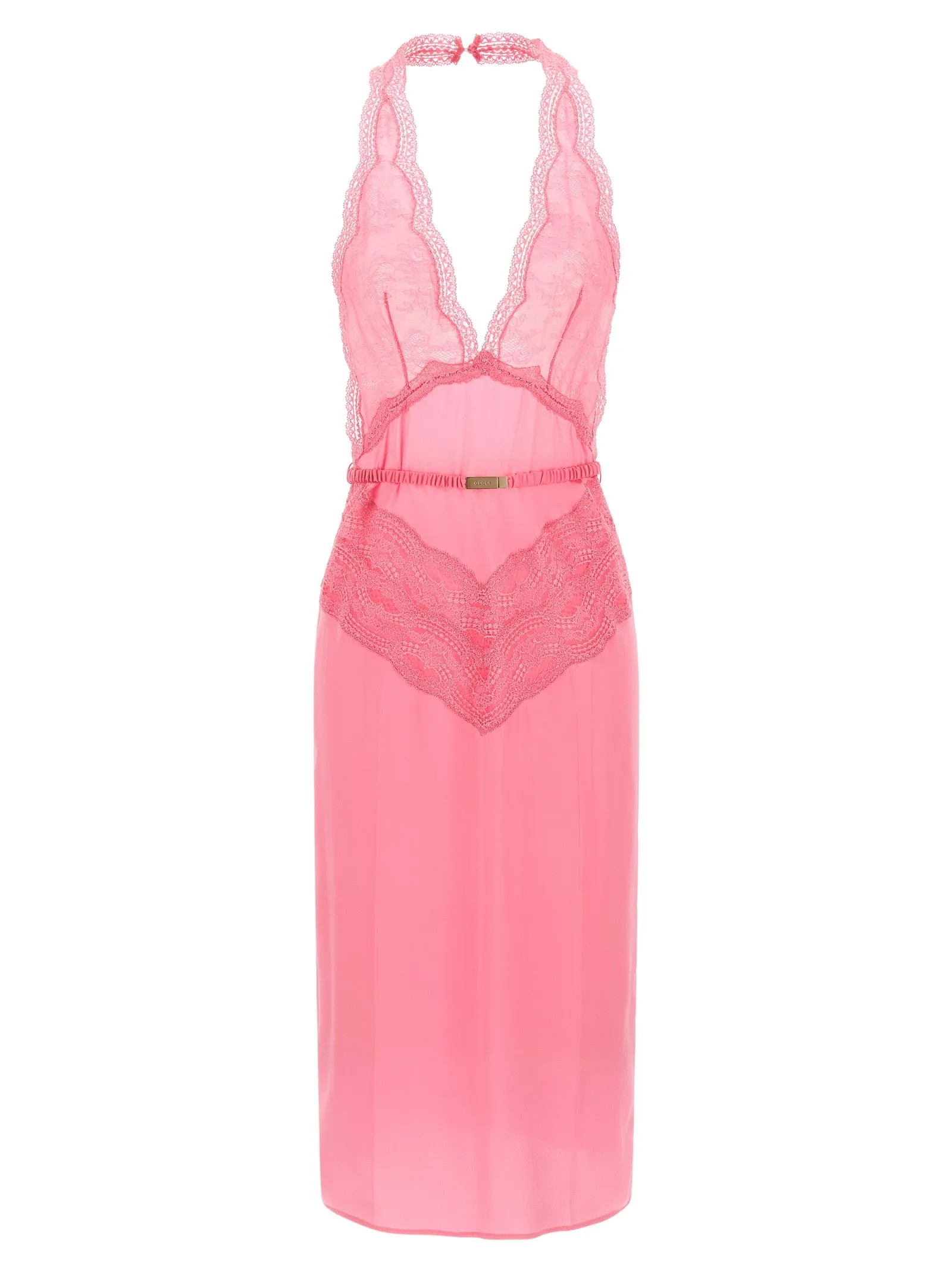 Satin and lace dress sold by Lord & Taylor
