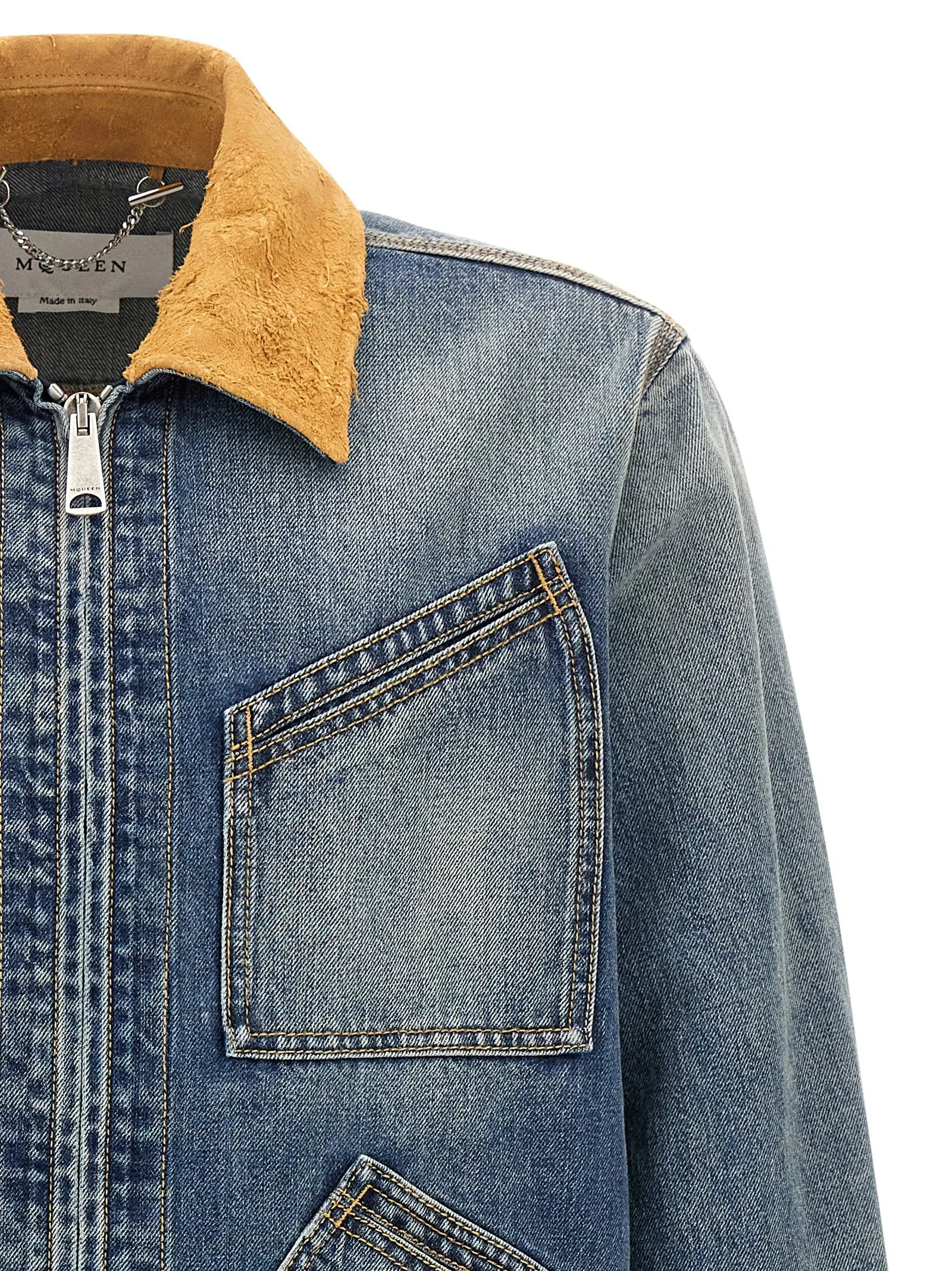 Suede denim jacket sold by Lord & Taylor product image thumbnail 3