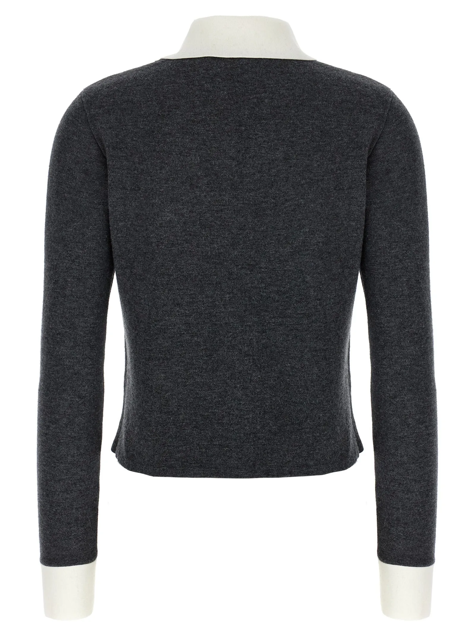 'Grey Contrast Collar' cardigan sold by Lord & Taylor product image thumbnail 2