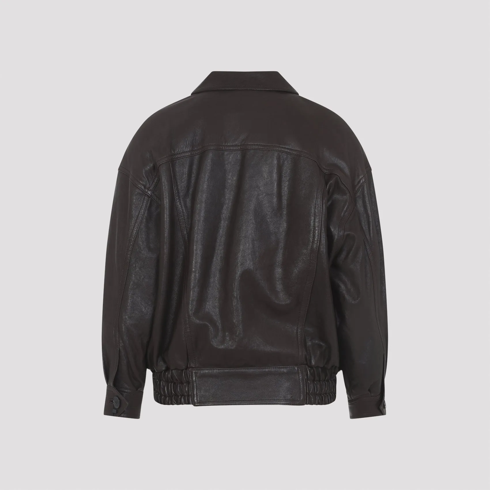 BROWN LAMB LEATHER JACKET sold by Lord & Taylor product image thumbnail 3