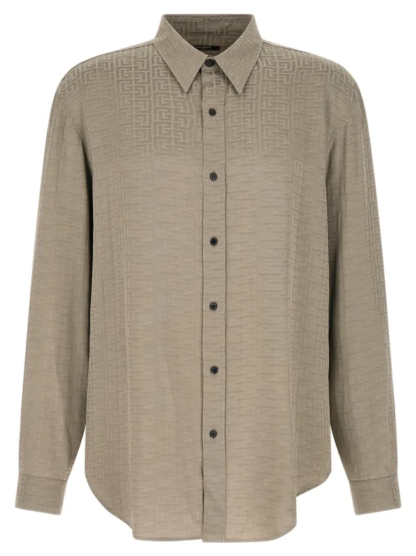 Jacquard monogram shirt sold by Lord & Taylor