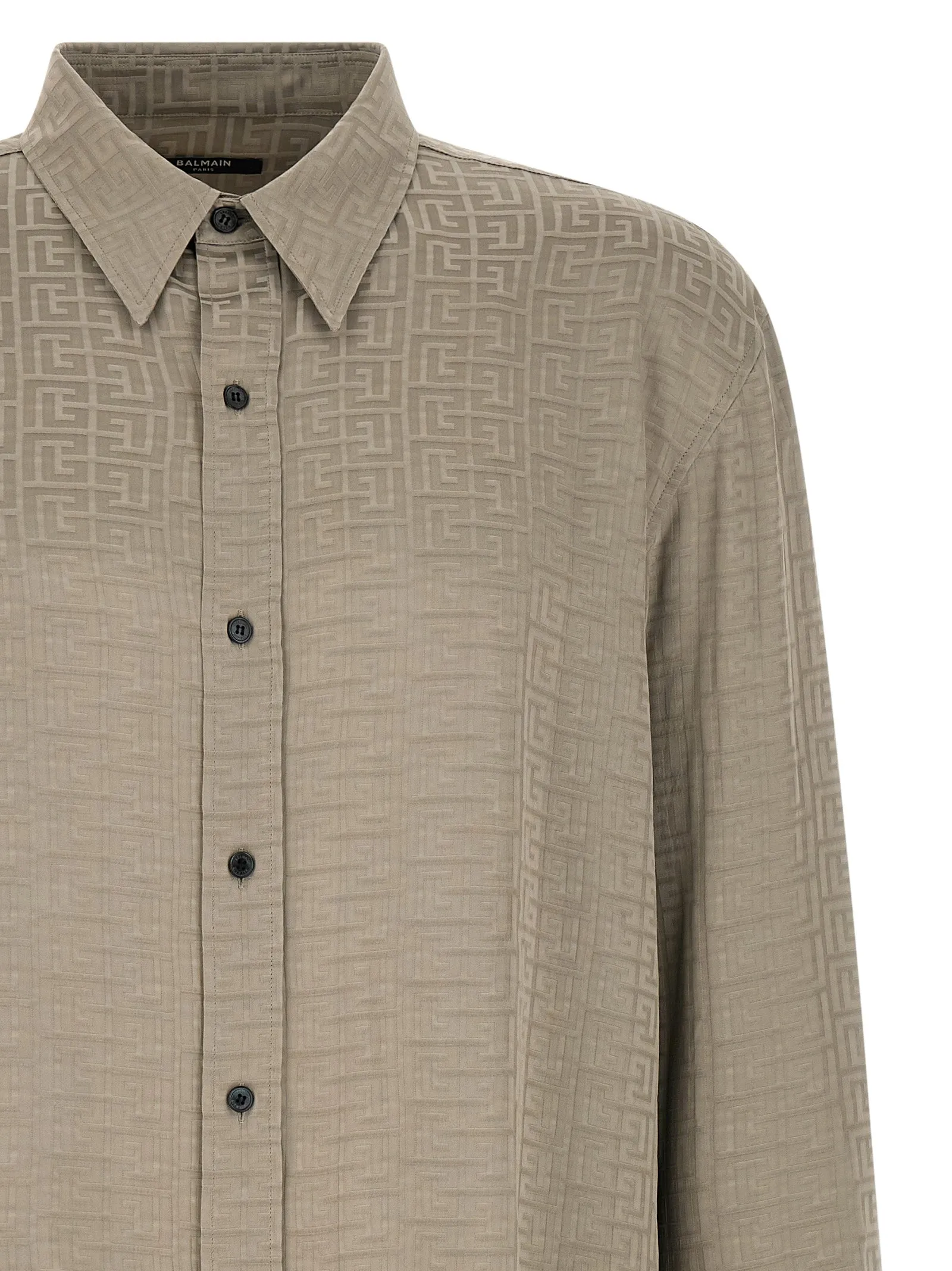 Jacquard monogram shirt sold by Lord & Taylor product image thumbnail 3