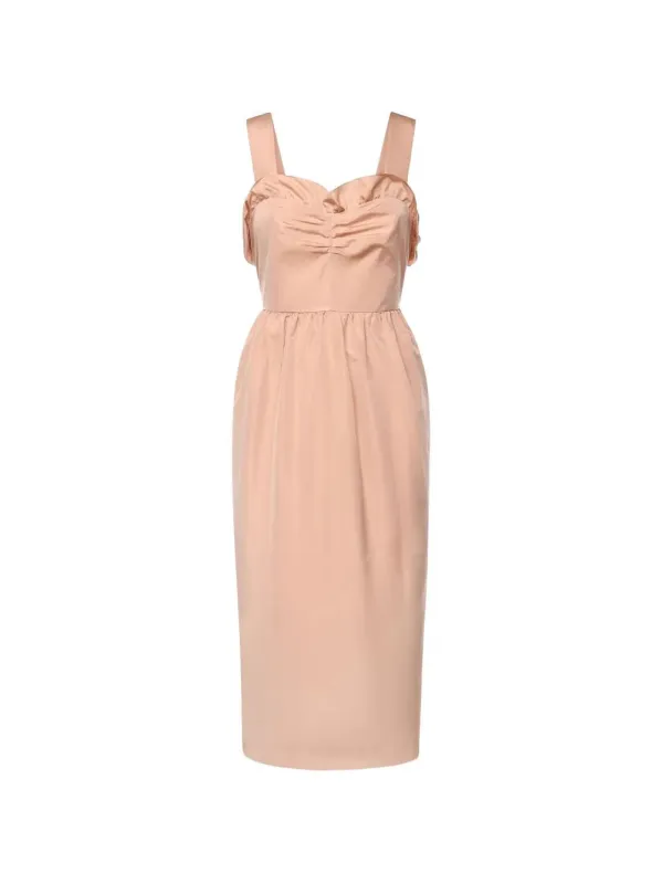 ROBE RUFFLED RUCHED MIDI DRESS made by Chloe