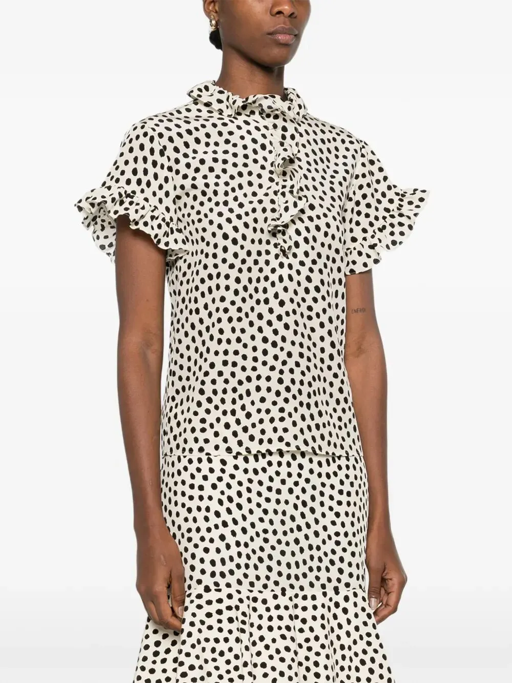 RUFFLED-NECK BLOUSE sold by Lord & Taylor product image thumbnail 4