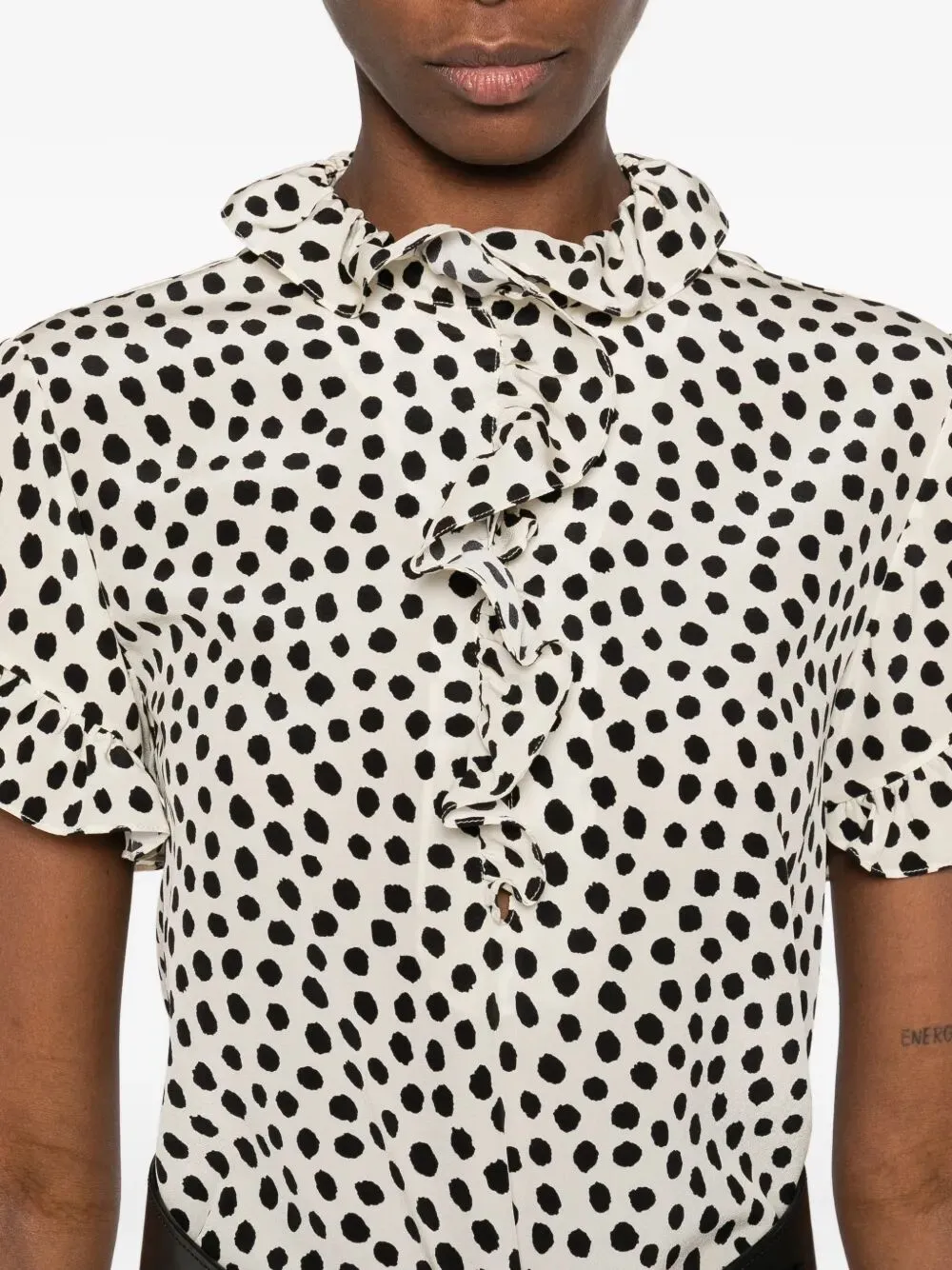 RUFFLED-NECK BLOUSE sold by Lord & Taylor product image thumbnail 2