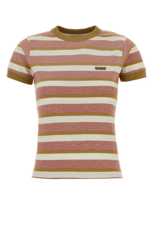 EMBROIDERED COTTON T-SHIRT made by Prada