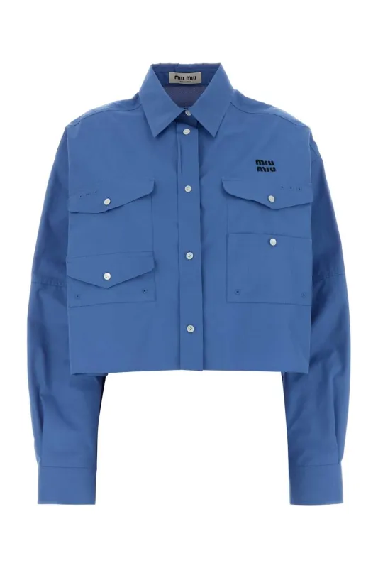 CERULEAN POPLIN OVERSIZE SHIRT sold by Lord & Taylor