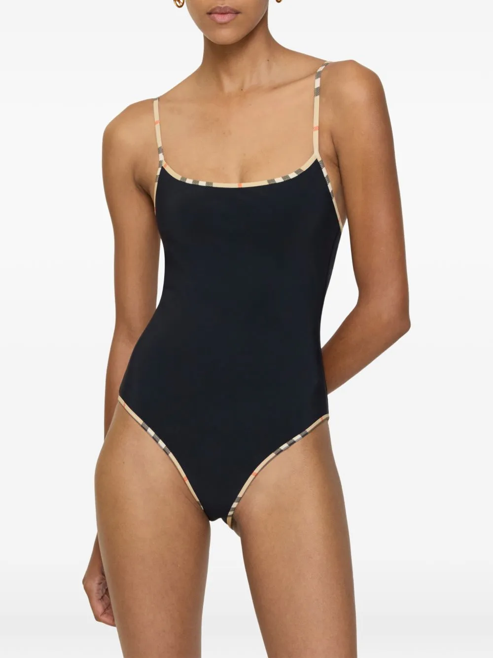 CHECK TRIM SWIMSUIT sold by Lord & Taylor product image thumbnail 2