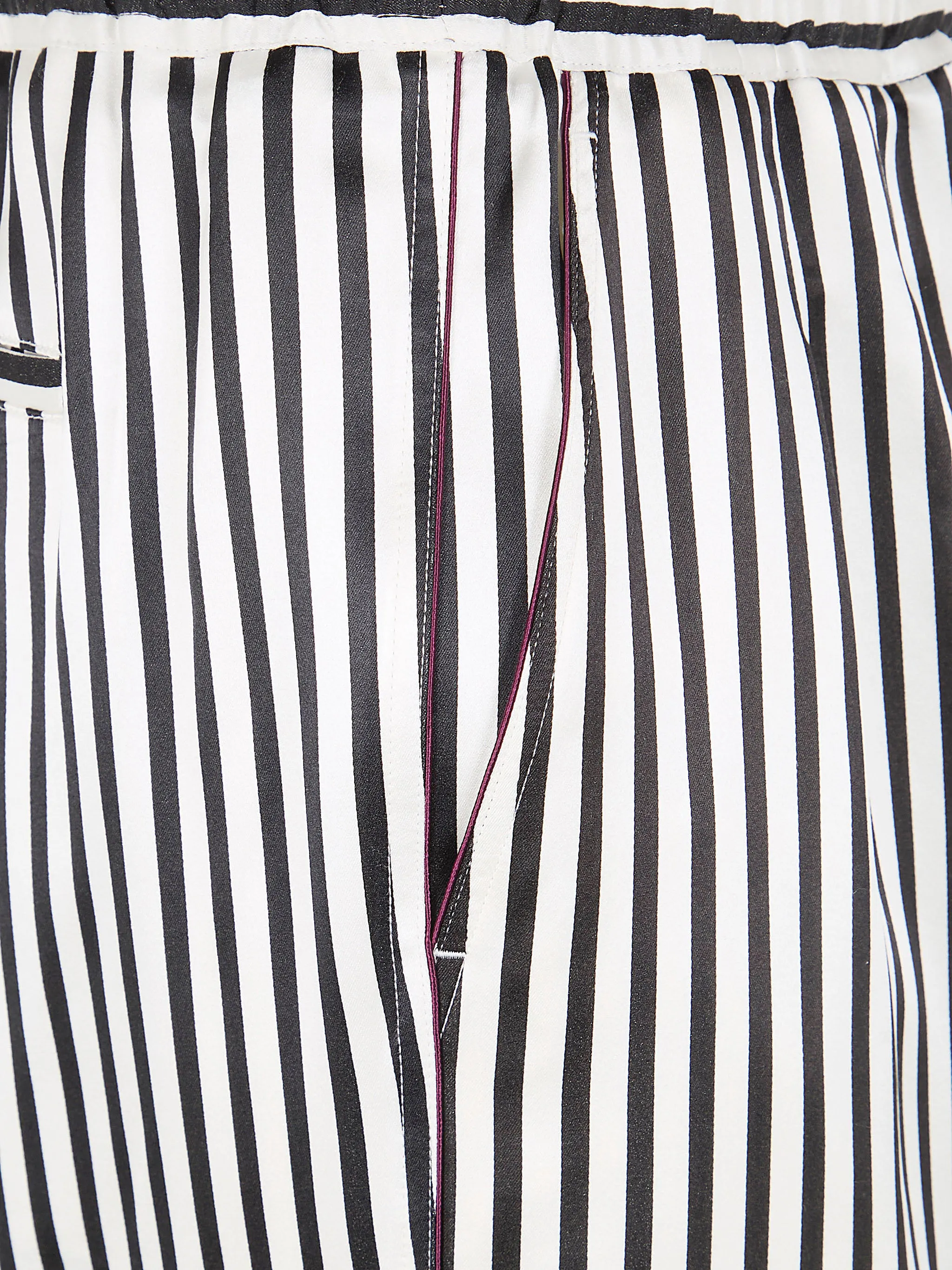 FLUID SILK BATON STRIPE PLEATED PIPING LOUNGE PANTS sold by Lord & Taylor product image thumbnail 3