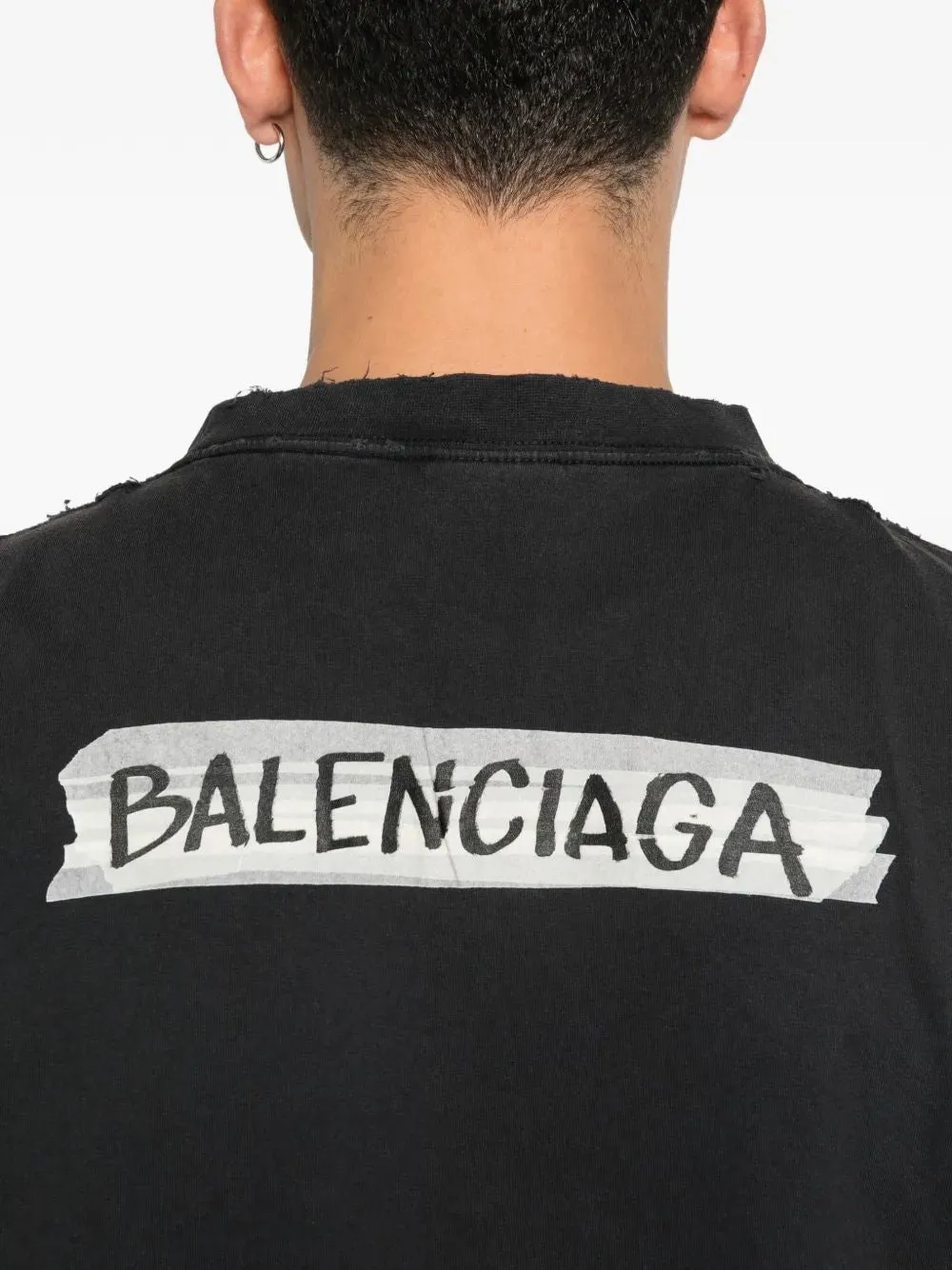 T-SHIRT MASKING TAPE MEDIUM FIT IN JERSEY sold by Lord & Taylor product image thumbnail 5