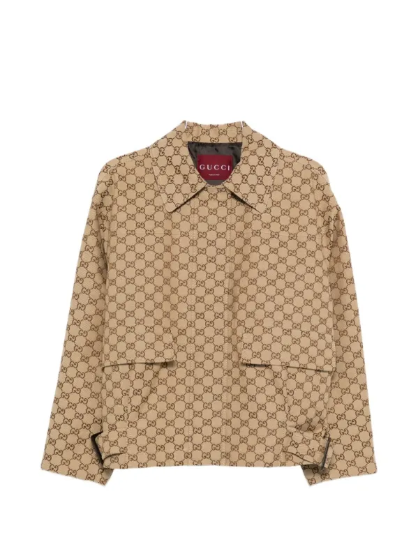 CAMEL COTTON MIX COAT made by Gucci