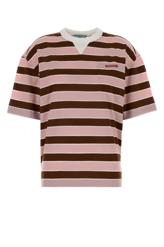 EMBROIDERED COTTON OVERSIZE T-SHIRT made by Prada