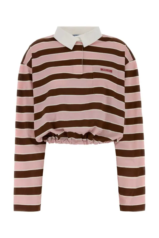 EMBROIDERED COTTON OVERSIZE POLO SHIRT sold by Lord & Taylor