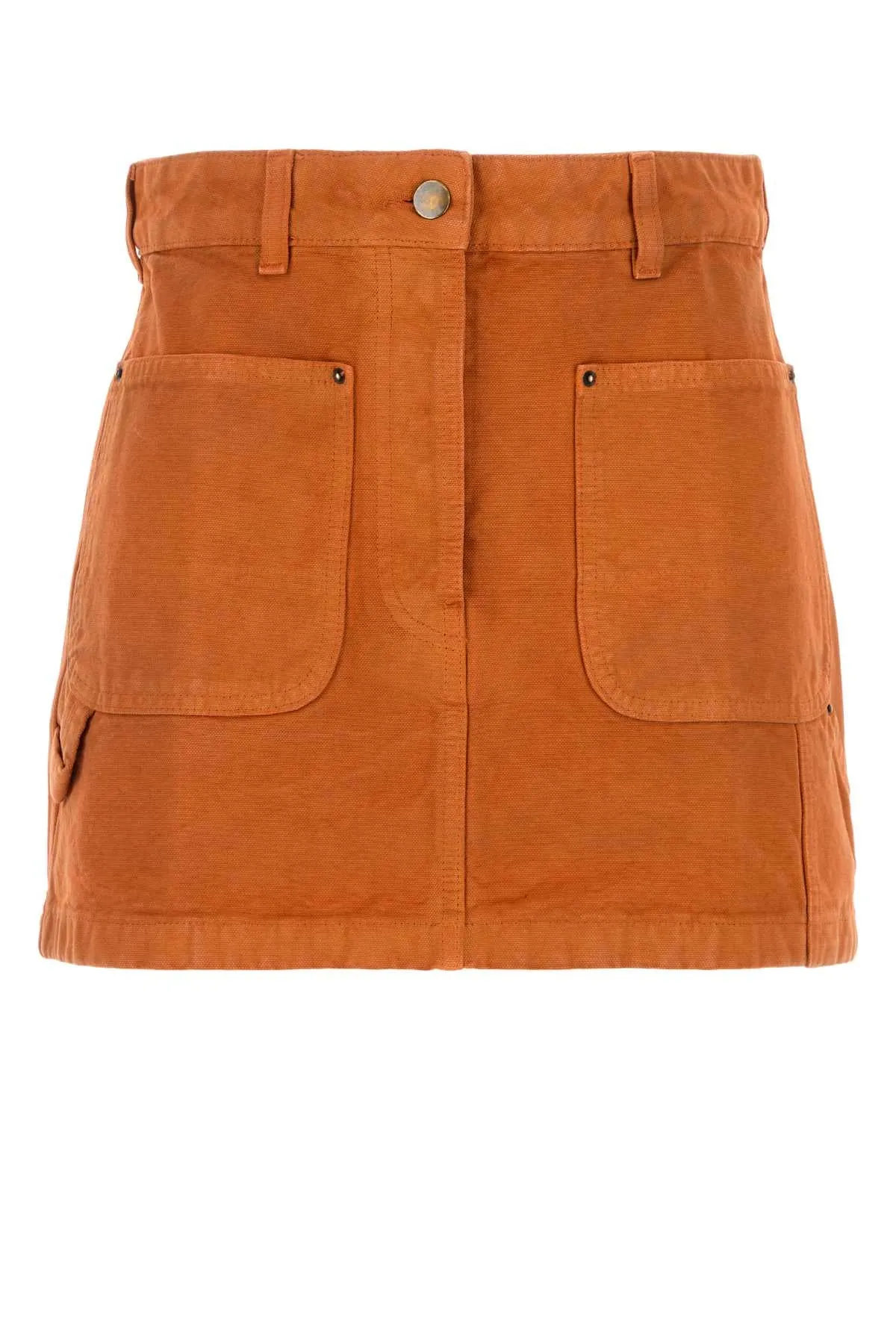 ORANGE DENIM MINI SKIRT sold by Lord & Taylor