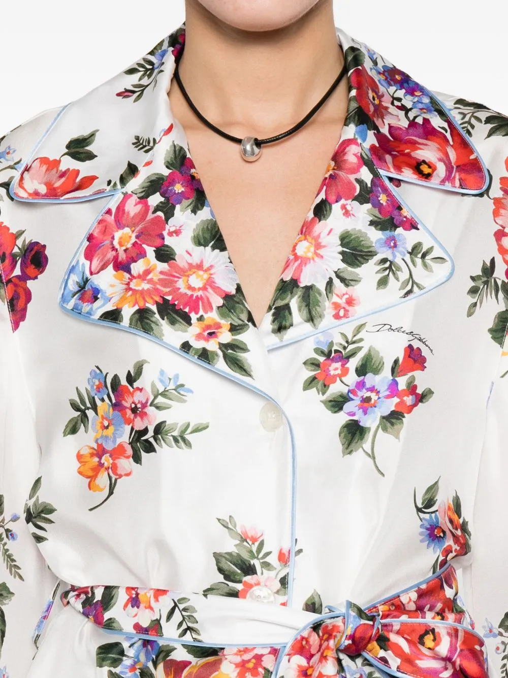 FLOWER PRINT SILK SHIRT sold by Lord & Taylor product image thumbnail 3
