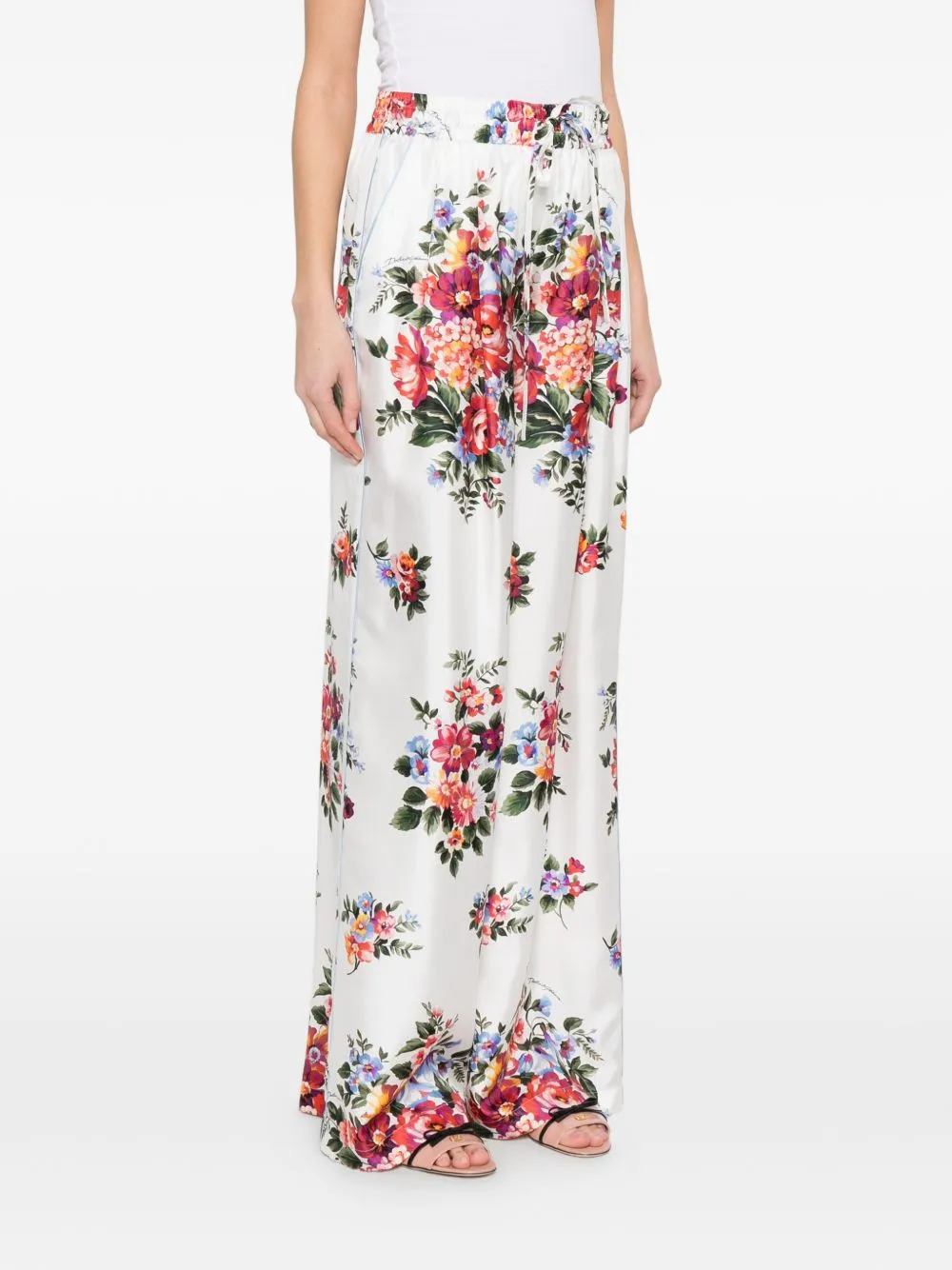 FLOWER PRINT SILK TROUSERS sold by Lord & Taylor product image thumbnail 2