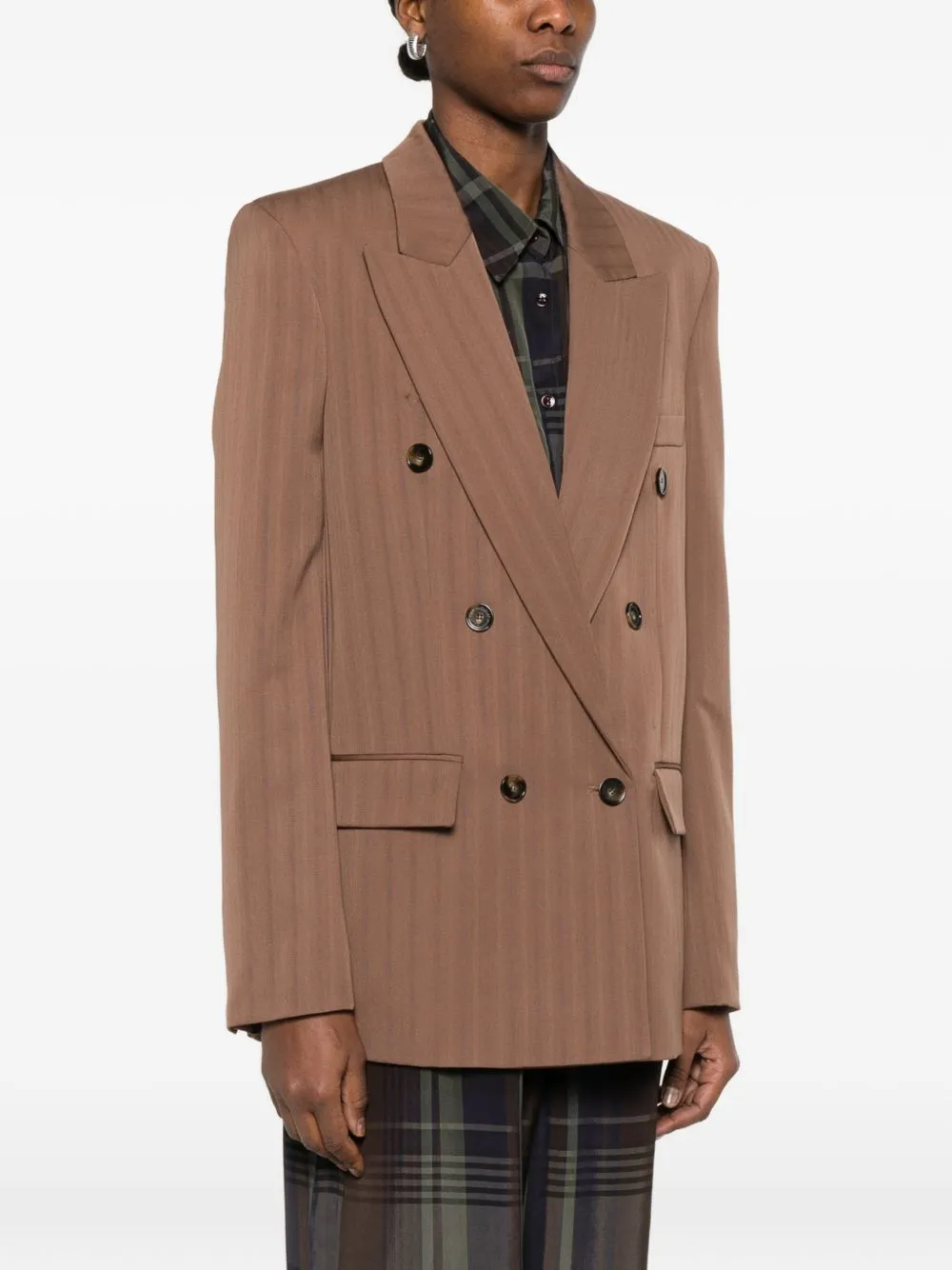 WOOL DOUBLE-BREASTED JACKET sold by Lord & Taylor product image thumbnail 4