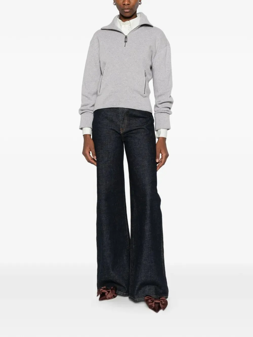 HALF-ZIP MILANO WOOL BLEND JUMPER sold by Lord & Taylor product image thumbnail 2