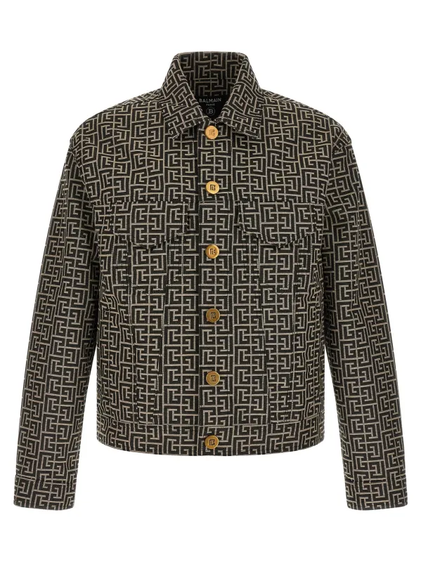 Jacquard monogram jacket made by Balmain