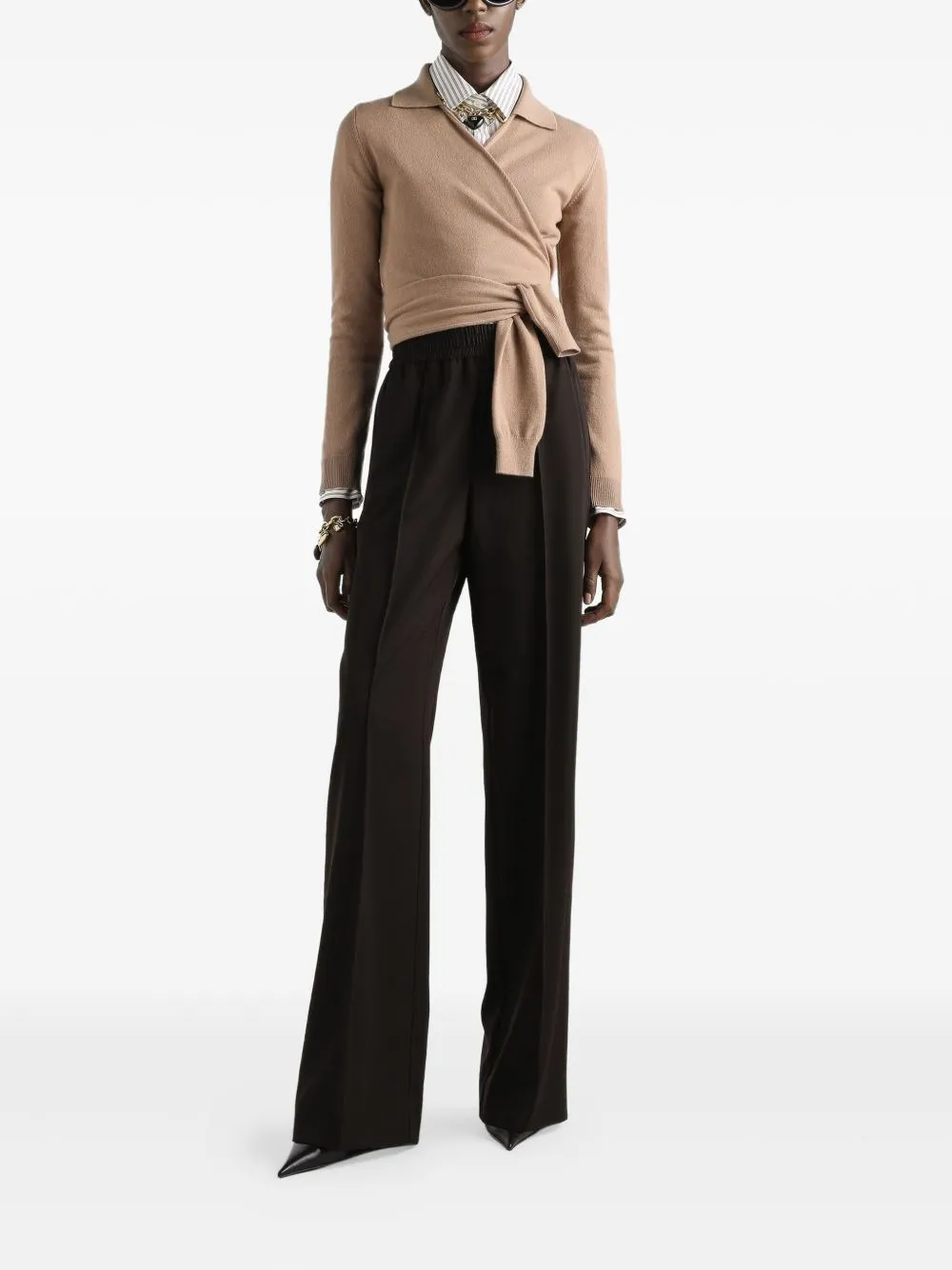 ELASTIC WAIST WIDE-LEG TROUSERS sold by Lord & Taylor product image thumbnail 5
