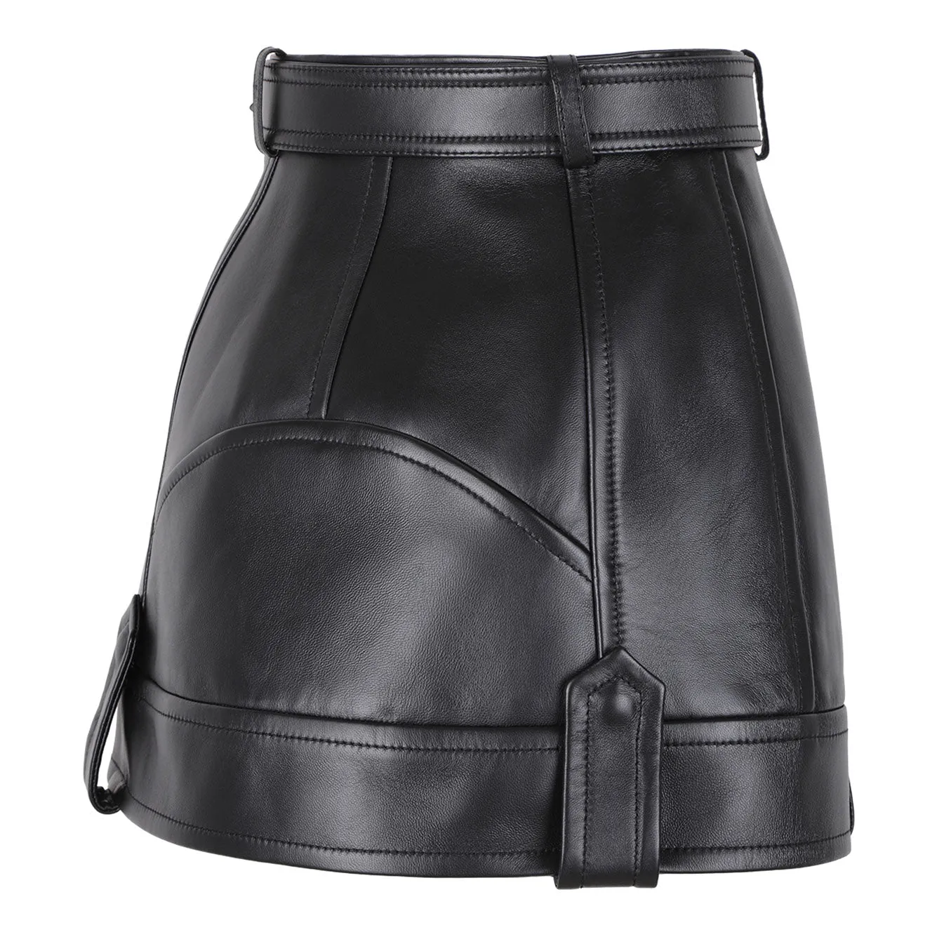 BLACK LAMB LEATHER SKIRT sold by Lord & Taylor product image thumbnail 3