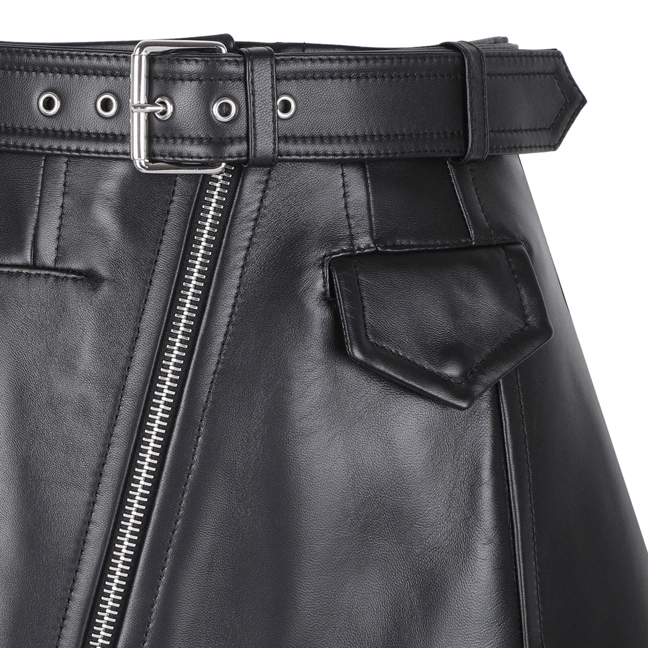 BLACK LAMB LEATHER SKIRT sold by Lord & Taylor product image thumbnail 4
