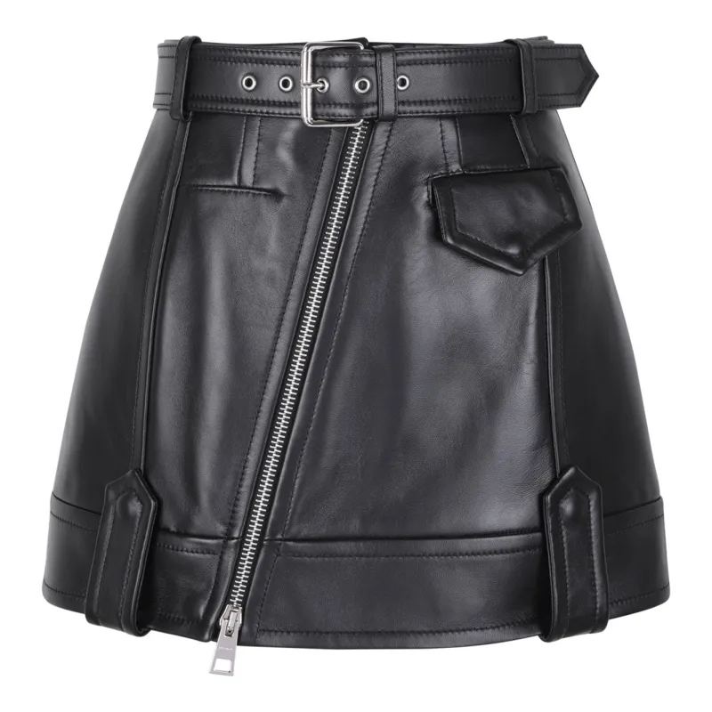 BLACK LAMB LEATHER SKIRT sold by Lord & Taylor