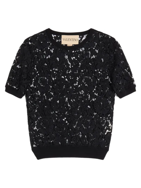 LACE AND COTTON SWEATER sold by Lord & Taylor