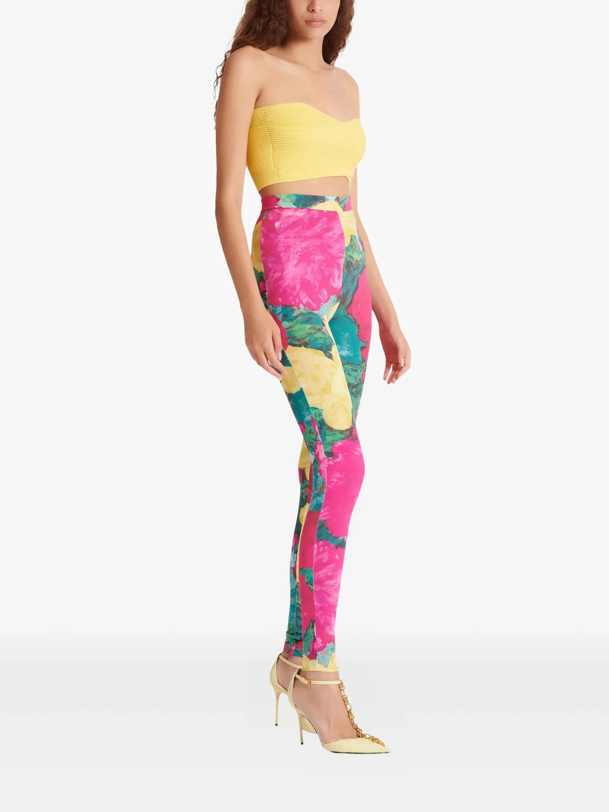 JERSEY LEGGINGS WITH ROSES PRINT sold by Lord & Taylor product image thumbnail 3