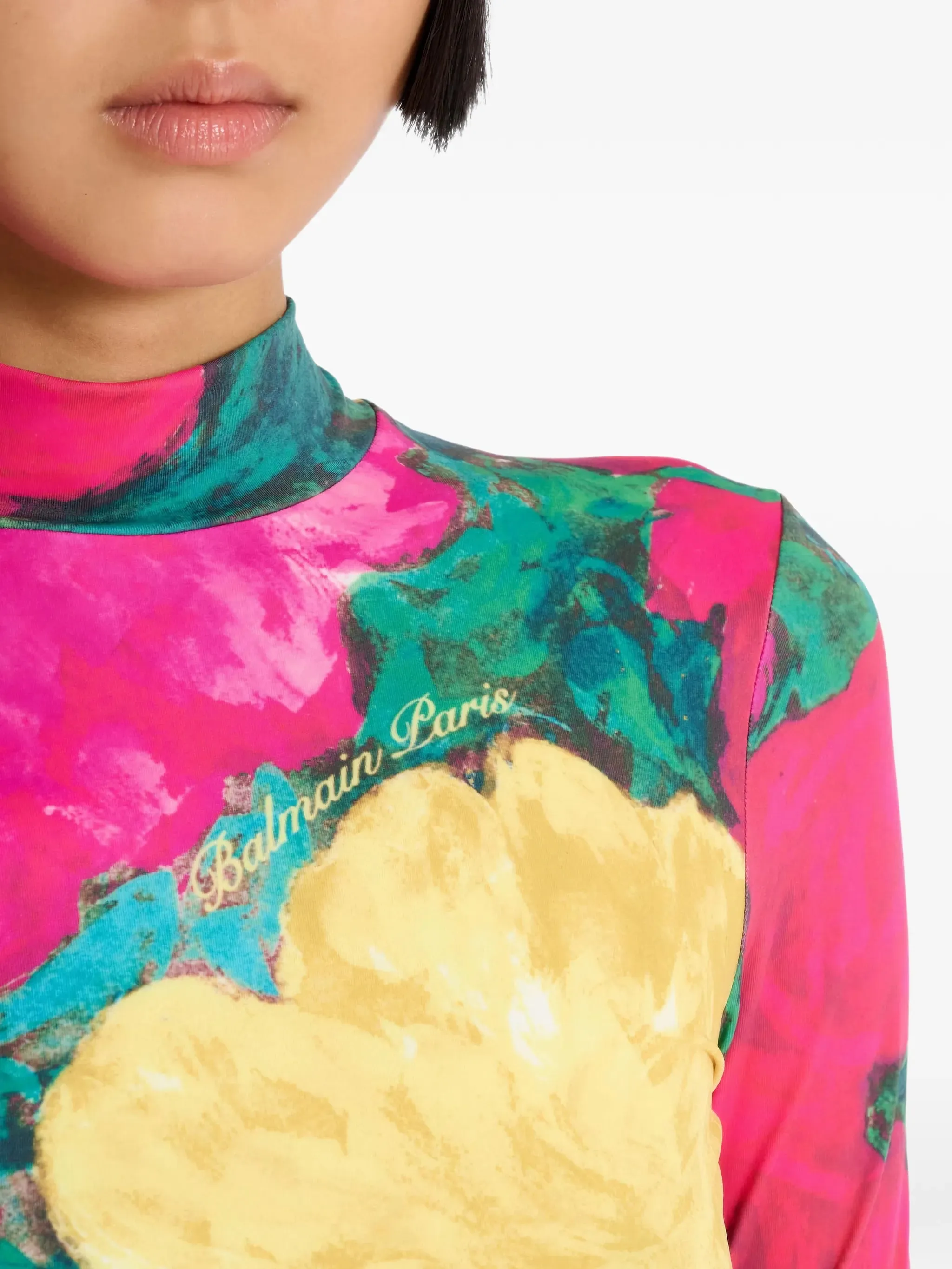 PRINTED HIGH-NECK TOP sold by Lord & Taylor product image thumbnail 5