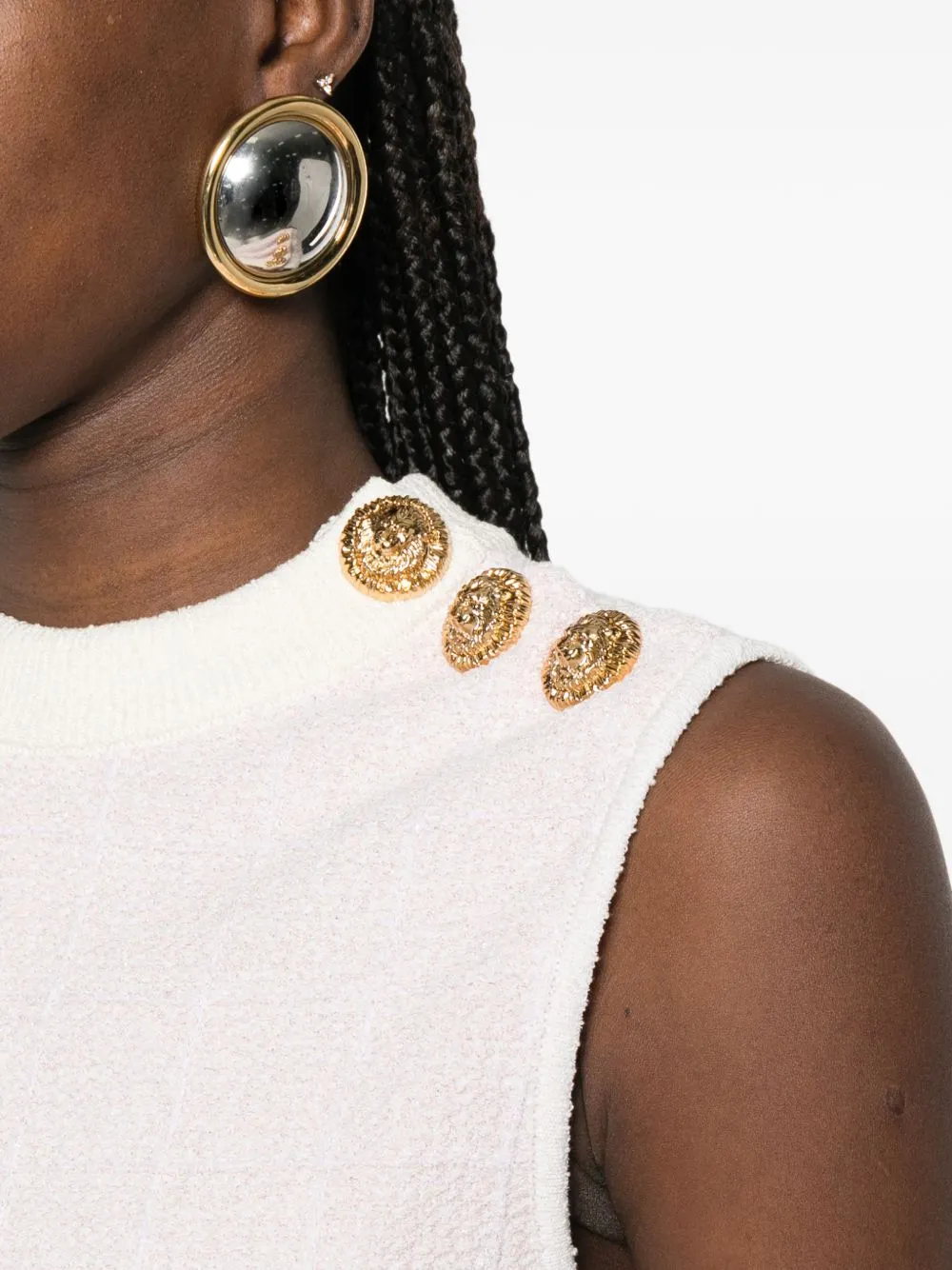 TWEED CROP TOP WITH BUTTONS sold by Lord & Taylor product image thumbnail 5